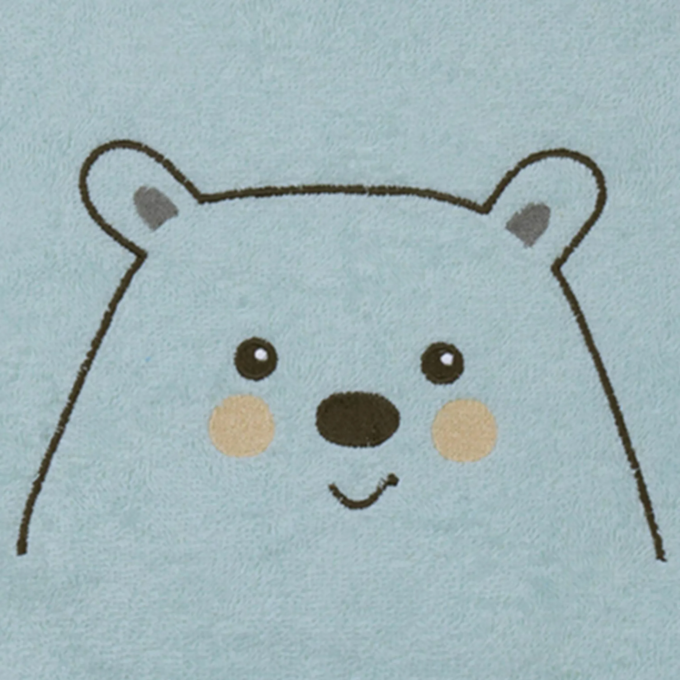 Waschhandschuh - Stickerei Eisbär - Mint