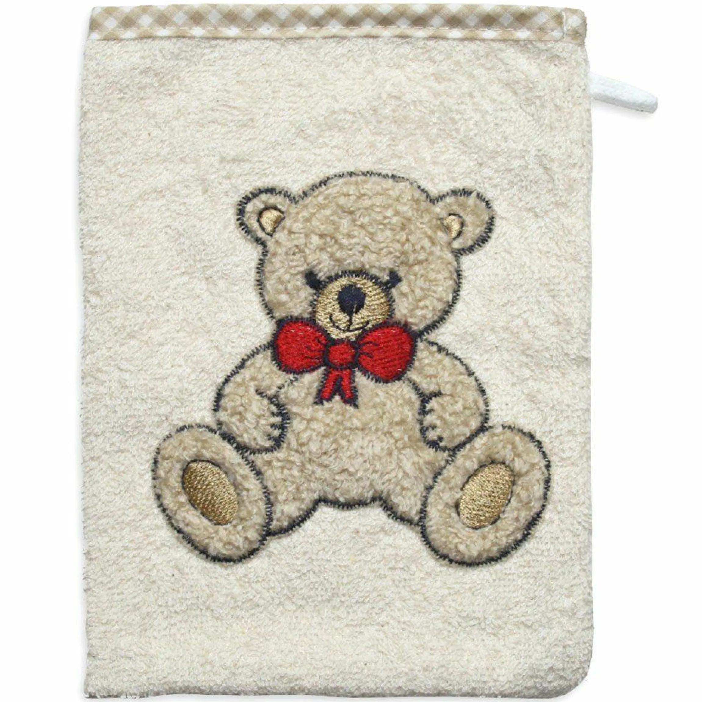 Waschhandschuh - Teddy Natur