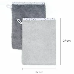 Waschhandschuh 10er Pack - Sterne - Grau