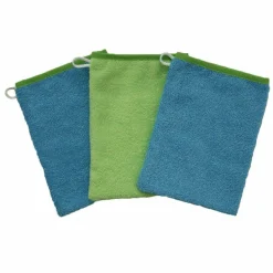 Waschhandschuh 3er Pack - Uni Limone Ozean