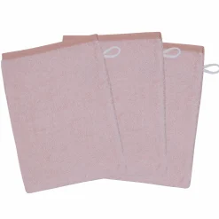 Waschhandschuh 3er Pack - Uni Lachsrosa