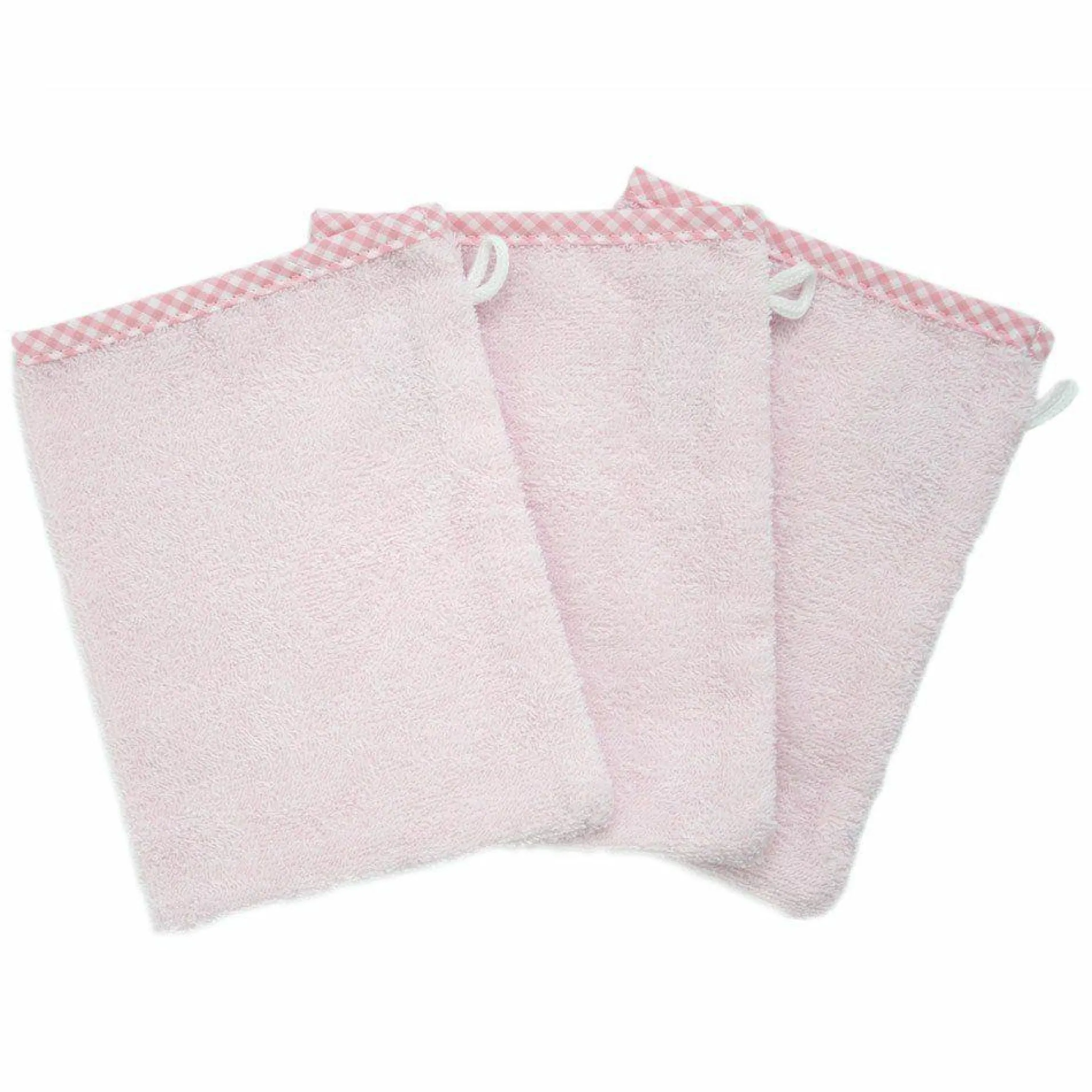Waschhandschuh 3er Pack - Uni Rosa