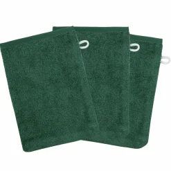 Waschhandschuh 3er Pack - Uni Piniengrün