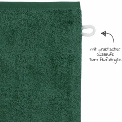 Waschhandschuh 3er Pack - Uni Piniengrün