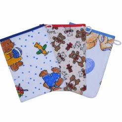 Waschhandschuh 3er Pack - verschiedene Designs