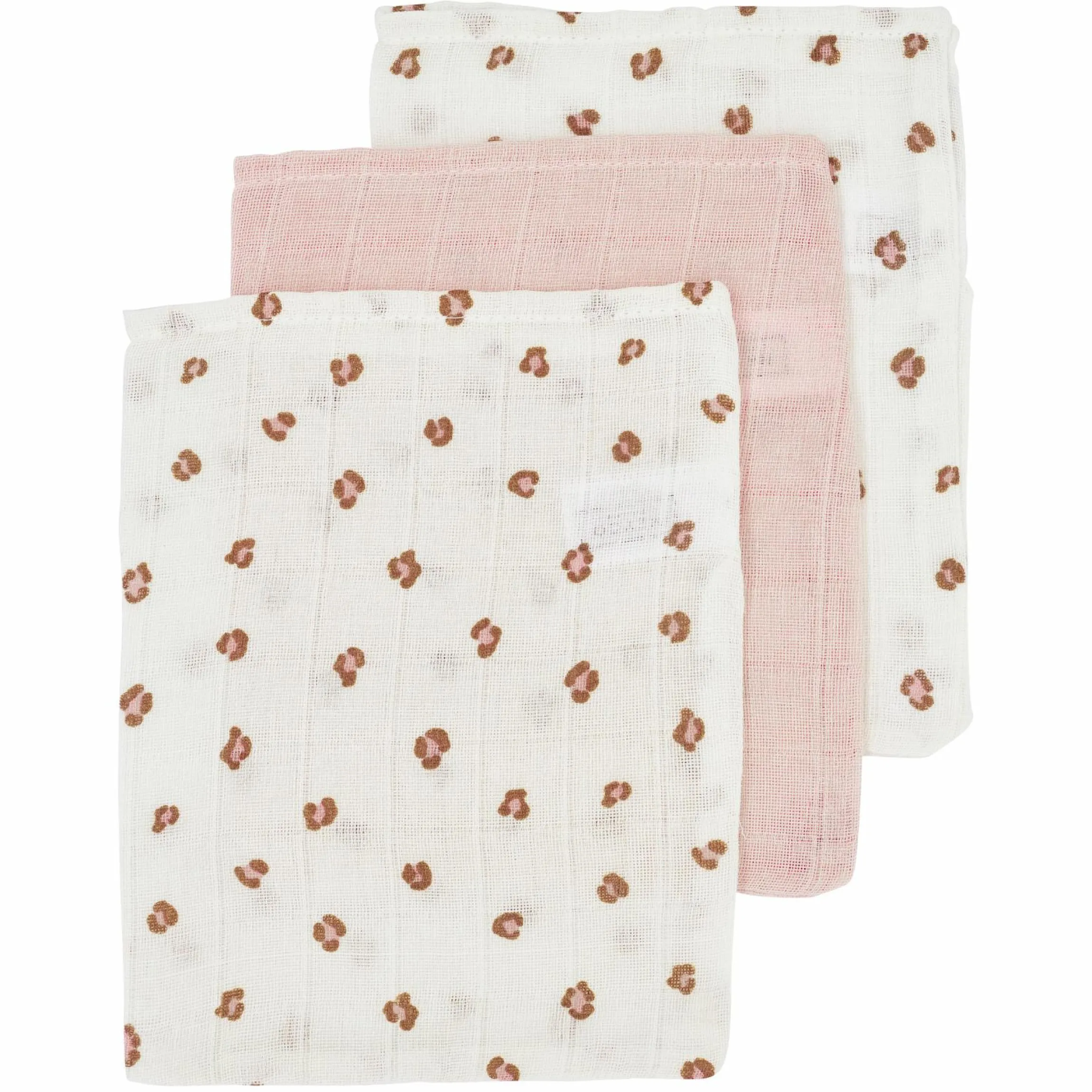 Waschhandschuh 3er Pack 20 x 17 cm - Mini Panther - Soft Pink