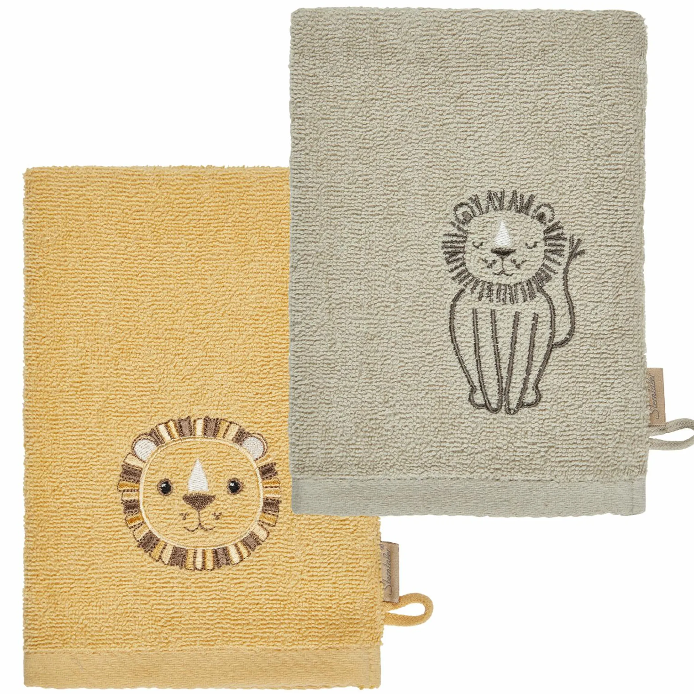 Waschhandschuh 2er Pack 21 x 15 cm - Löwe Leo
