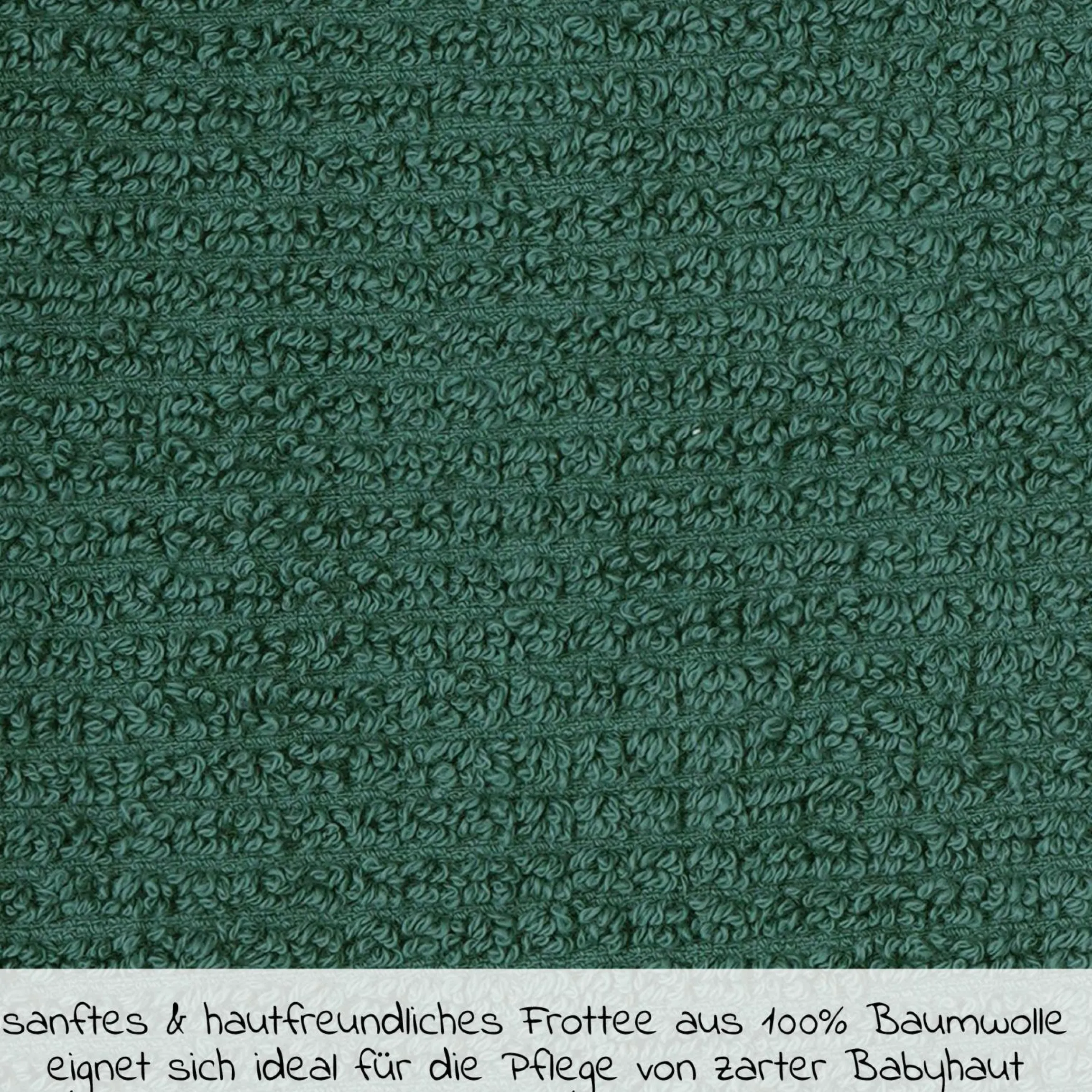 Waschhandschuh 3er Pack Bio-Baumwolle - Uni Piniengrün Hellolivgrün