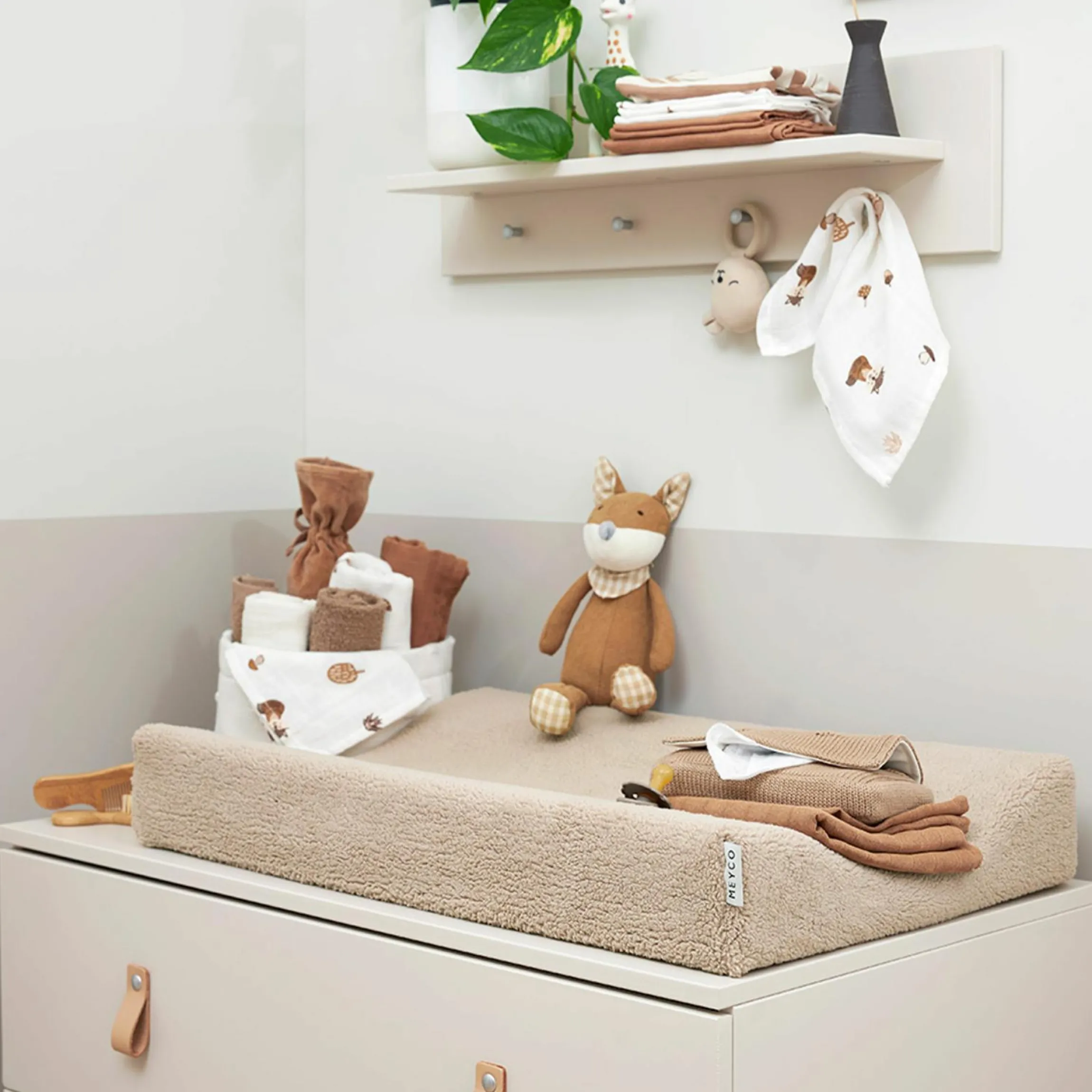Waschhandschuh 3er Pack Musselin 20 x 17 cm - Forest Animals - Toffee