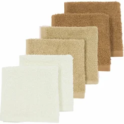 Waschtuch / Spucktuch 6er Pack Frottee 30 x 30 cm - OffWhite / Sand / Toffee