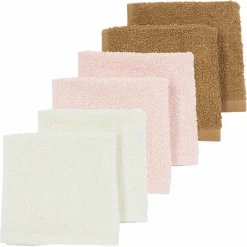 Waschtuch / Spucktuch 6er Pack Frottee 30 x 30 cm - OffWhite / Soft Pink / Toffee