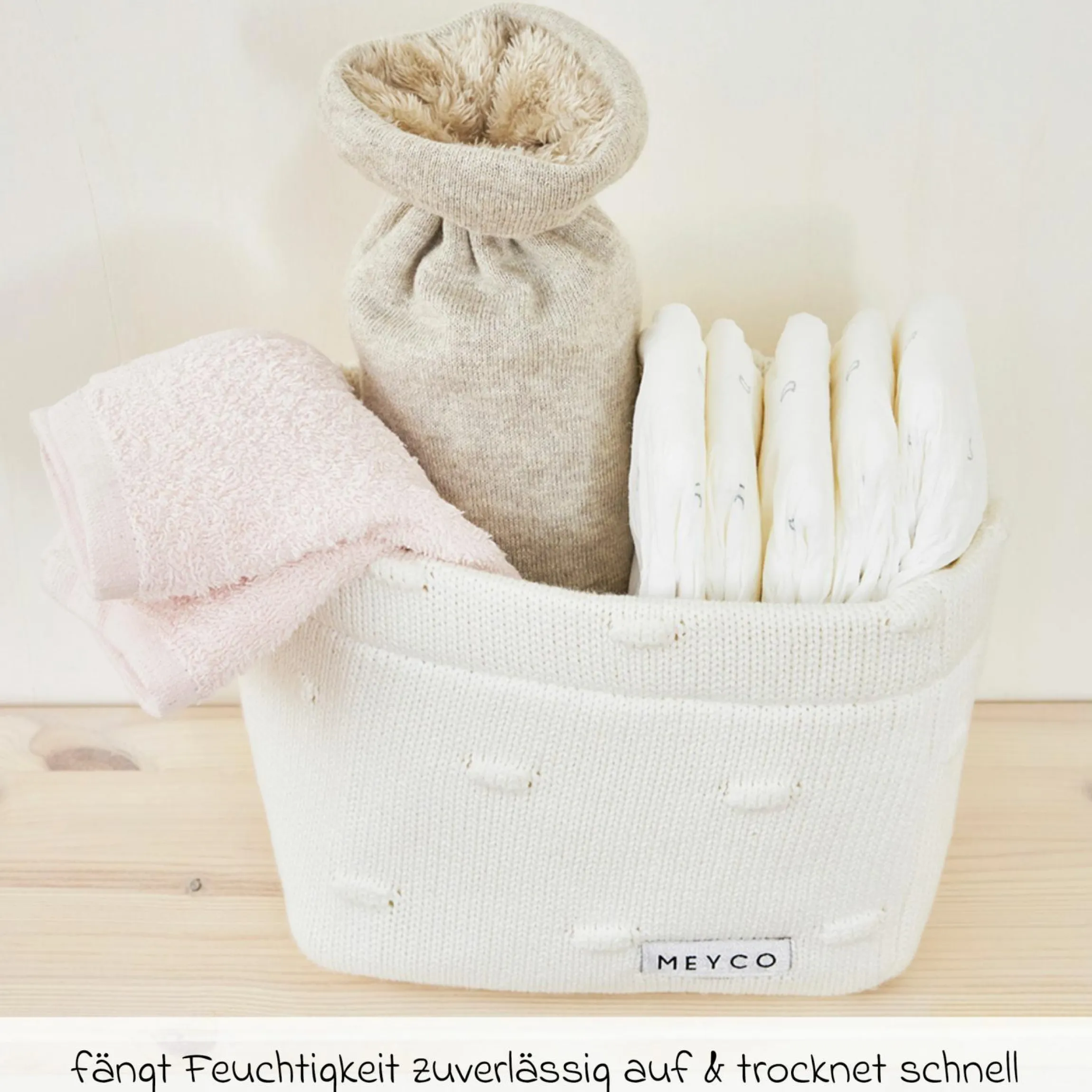 Waschtuch / Spucktuch 6er Pack Frottee 30 x 30 cm - OffWhite / Soft Pink / Toffee