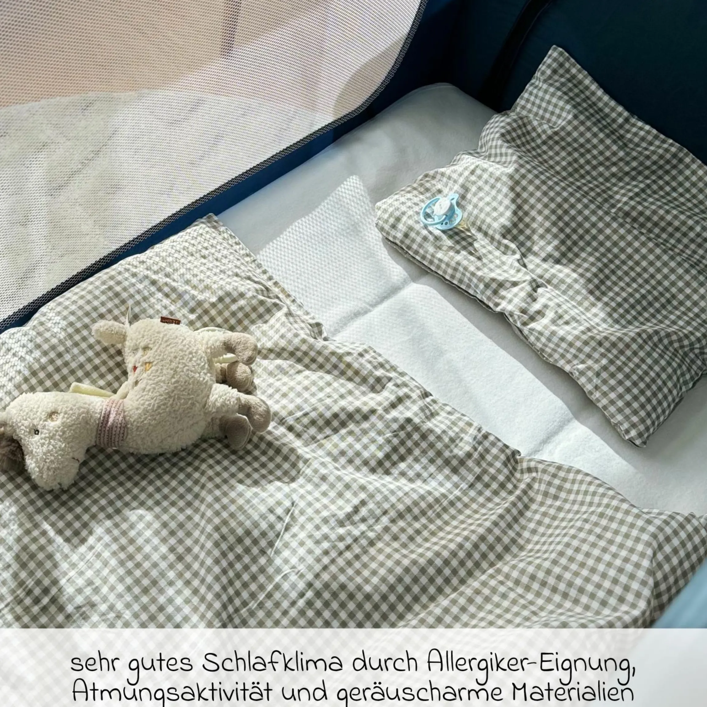 Wasserdichte Betteinlage 60 x 120 cm / Matratzenauflage für Baby- & Reisebetten - Molton