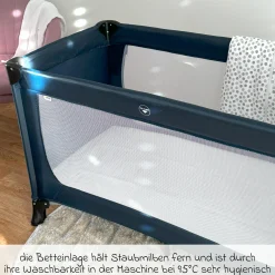 Wasserdichte Betteinlage 60 x 120 cm / Matratzenauflage für Baby- & Reisebetten - Molton