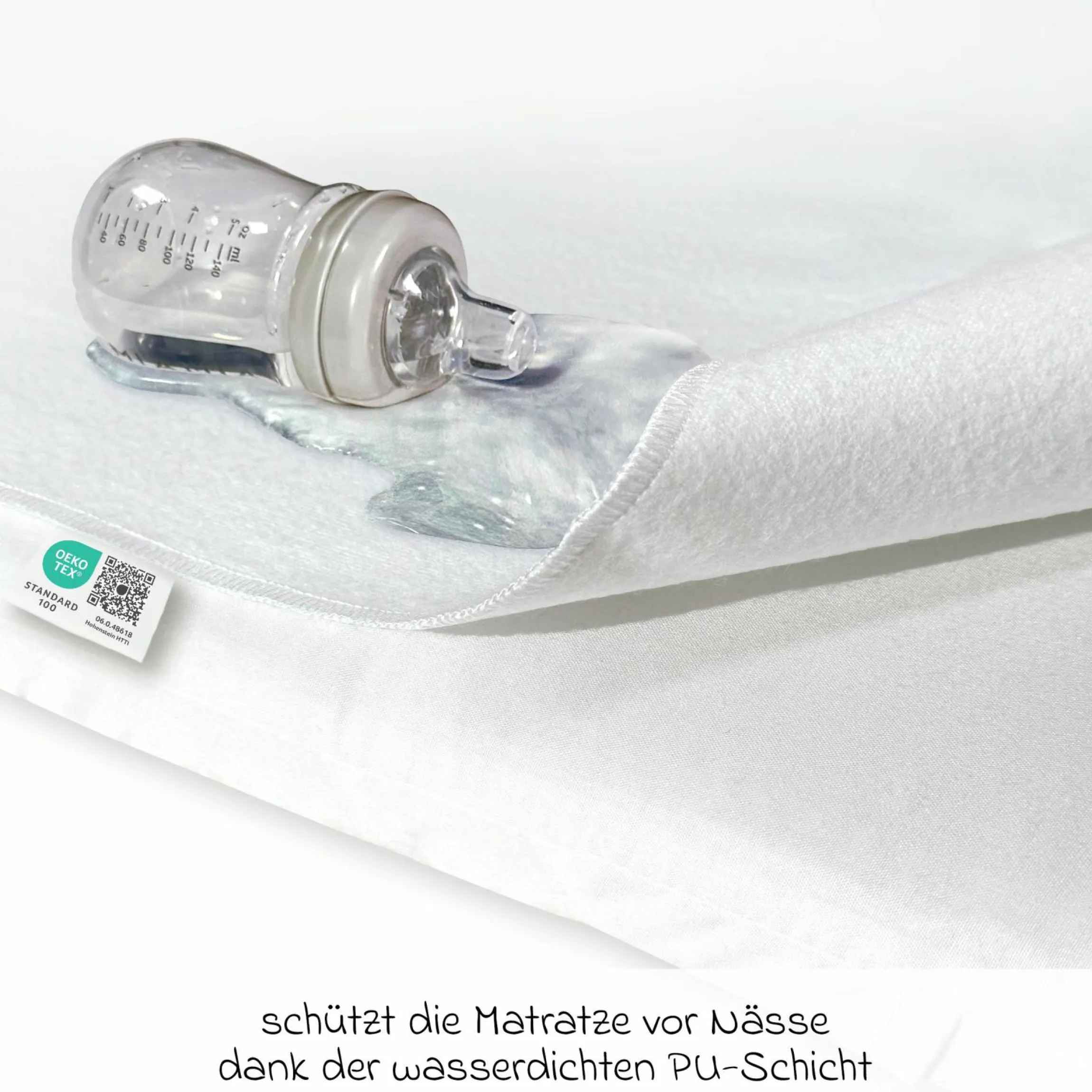 Wasserdichte Betteinlage 70 x 100 cm / Matratzenauflage Molton