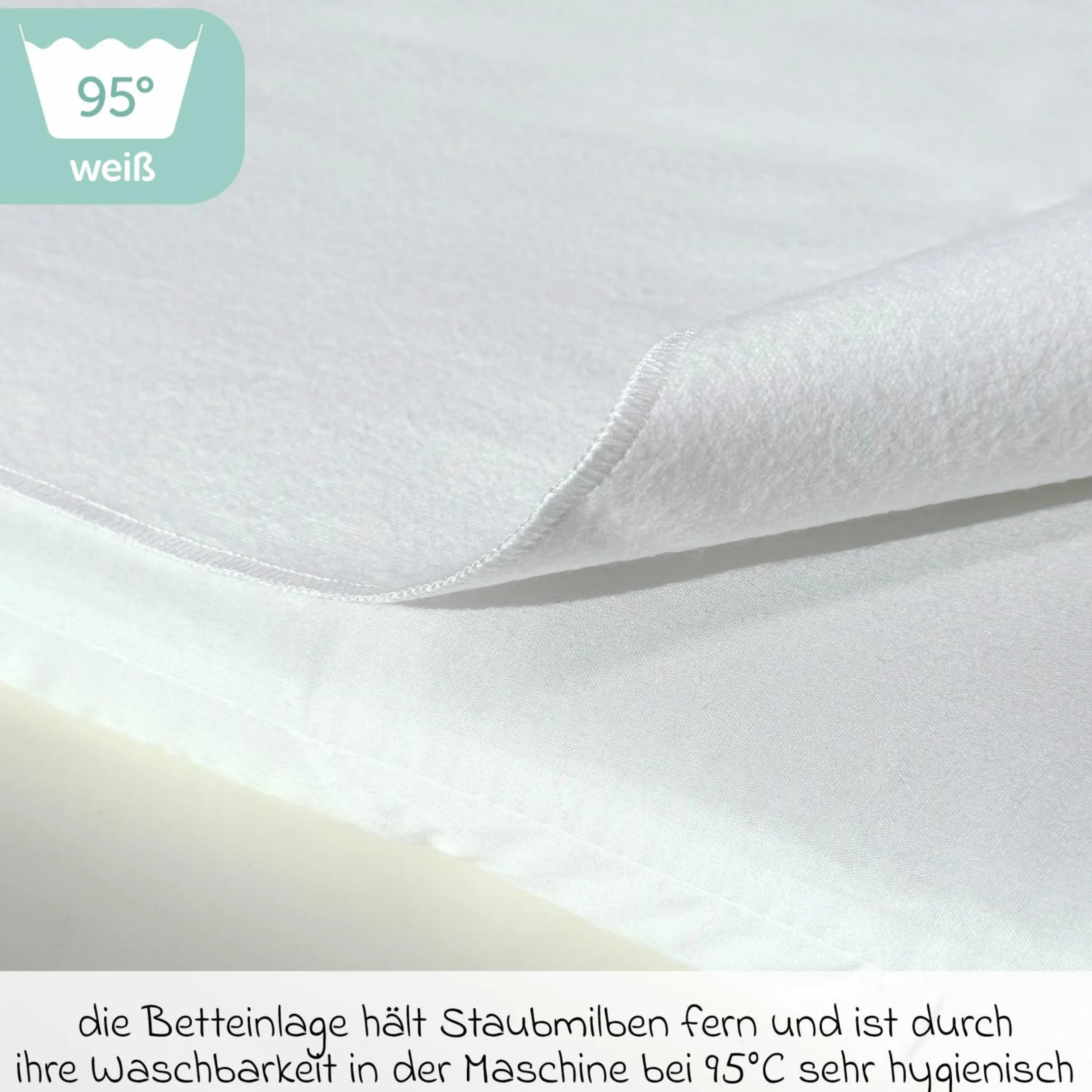 Wasserdichte Betteinlage 70 x 100 cm / Matratzenauflage Molton