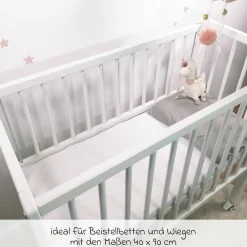 Wasserdichte Betteinlage 90 x 40 cm / Matratzenauflage für Beistellbetten & Wiegen - Molton