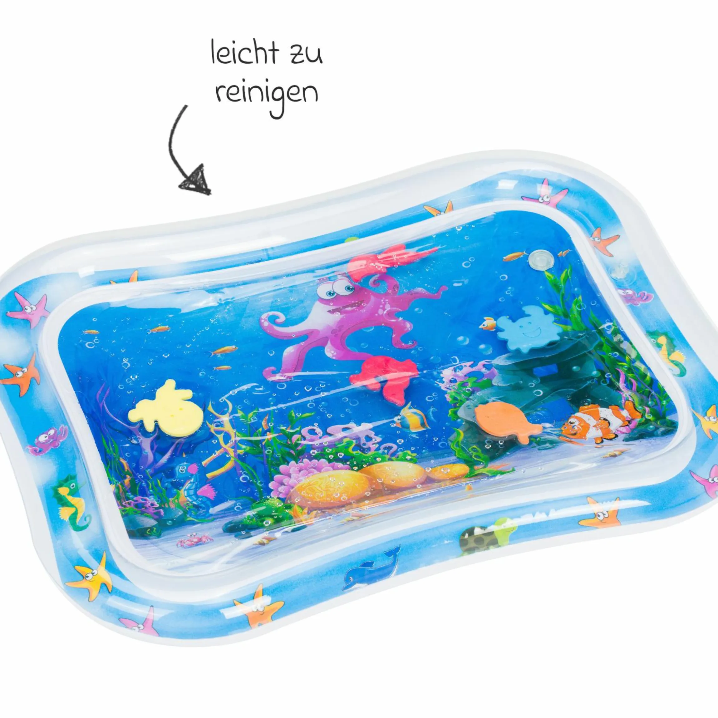 Wasserspielmatte Ocean mit aufblasbarem Rand 66 x 50 cm - Ocean