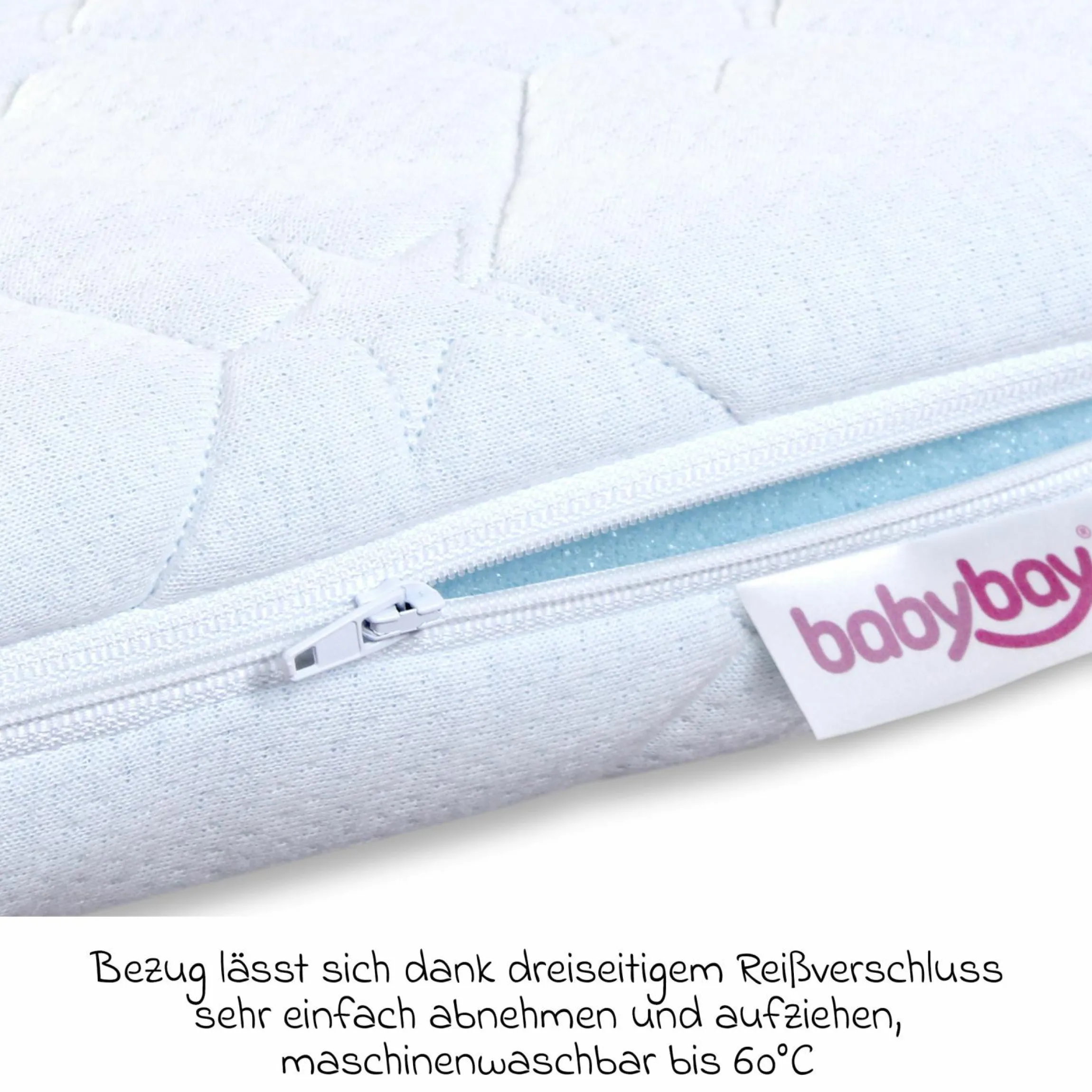 Wechselbezug Premium für Matratze Medicott extraluftig 3D Mesh für Beistellbett Maxi, Boxspring, Comfort Plus - Weiß - Kollektion 2024