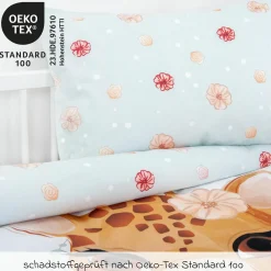 Wende-Bettwäsche 100 x 135 cm - Giraffe