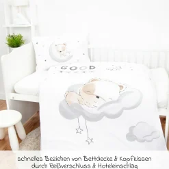 Wende-Bettwäsche 100 x 135 cm - Good Night