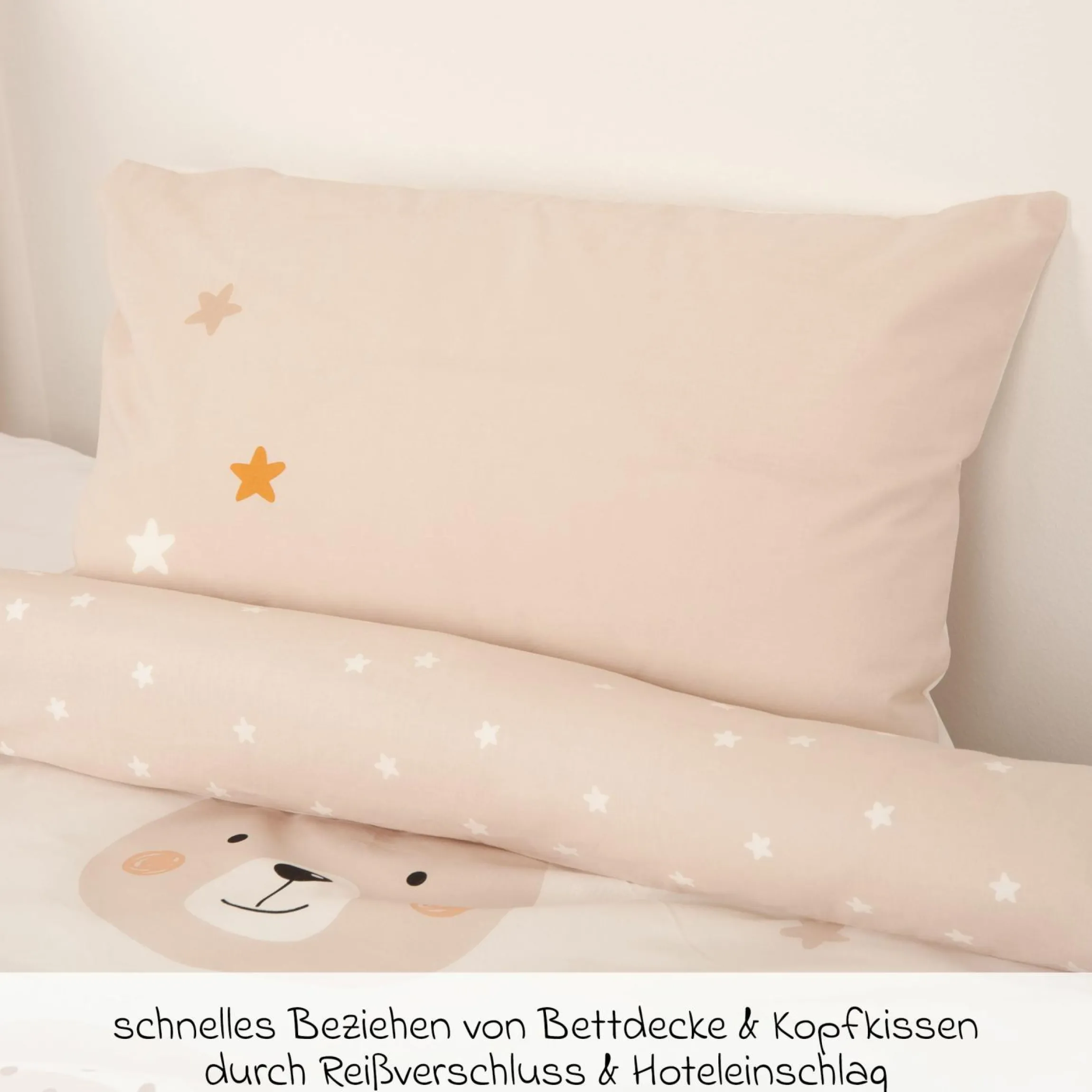 Wende-Bettwäsche 100 x 135 cm - Little Friends