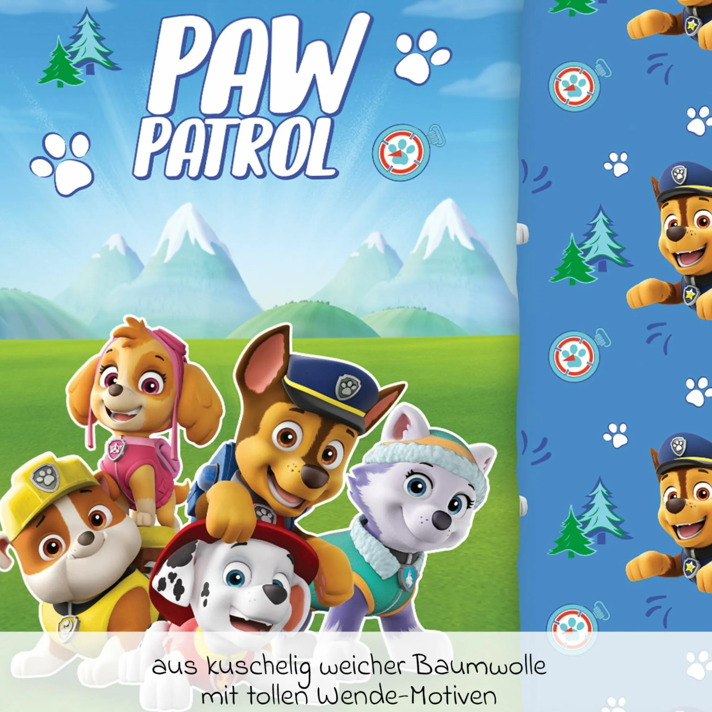 Wende-Bettwäsche Glow in the dark 135 x 200 cm - Paw Patrol