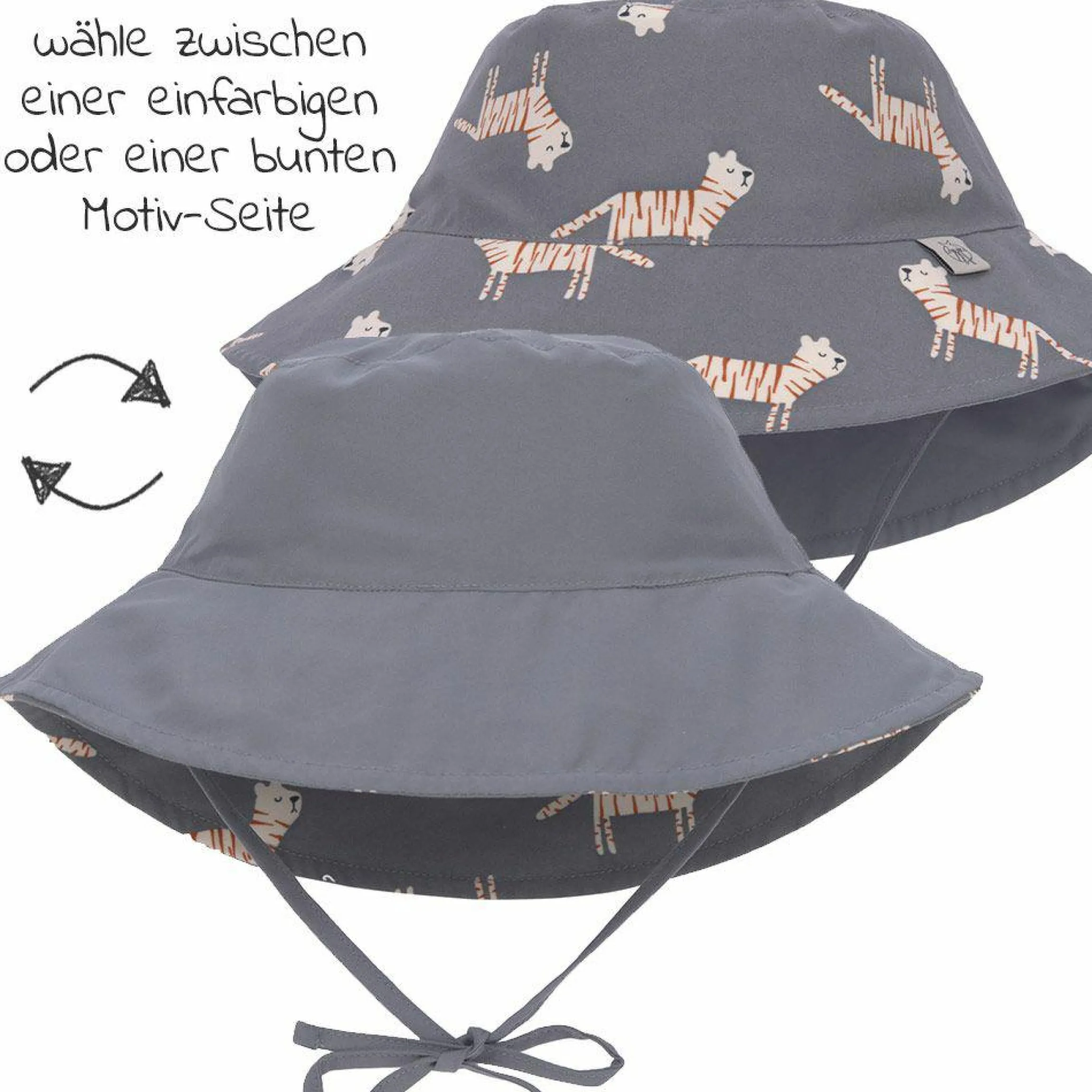 Wende-Hut LSF Sun Protection Bucket Hat - Tiger Grey - Gr. 43/45
