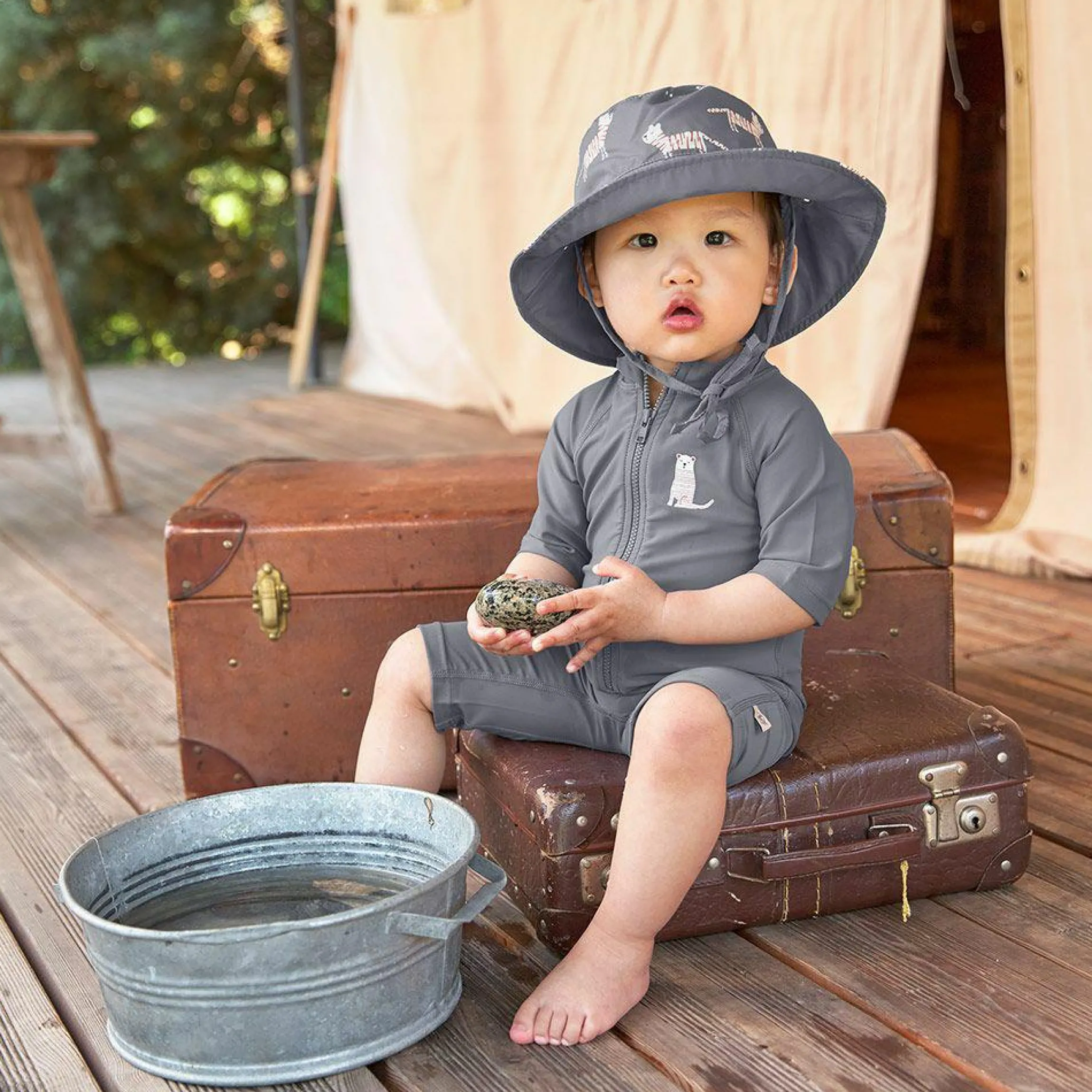 Wende-Hut LSF Sun Protection Bucket Hat - Tiger Grey - Gr. 43/45