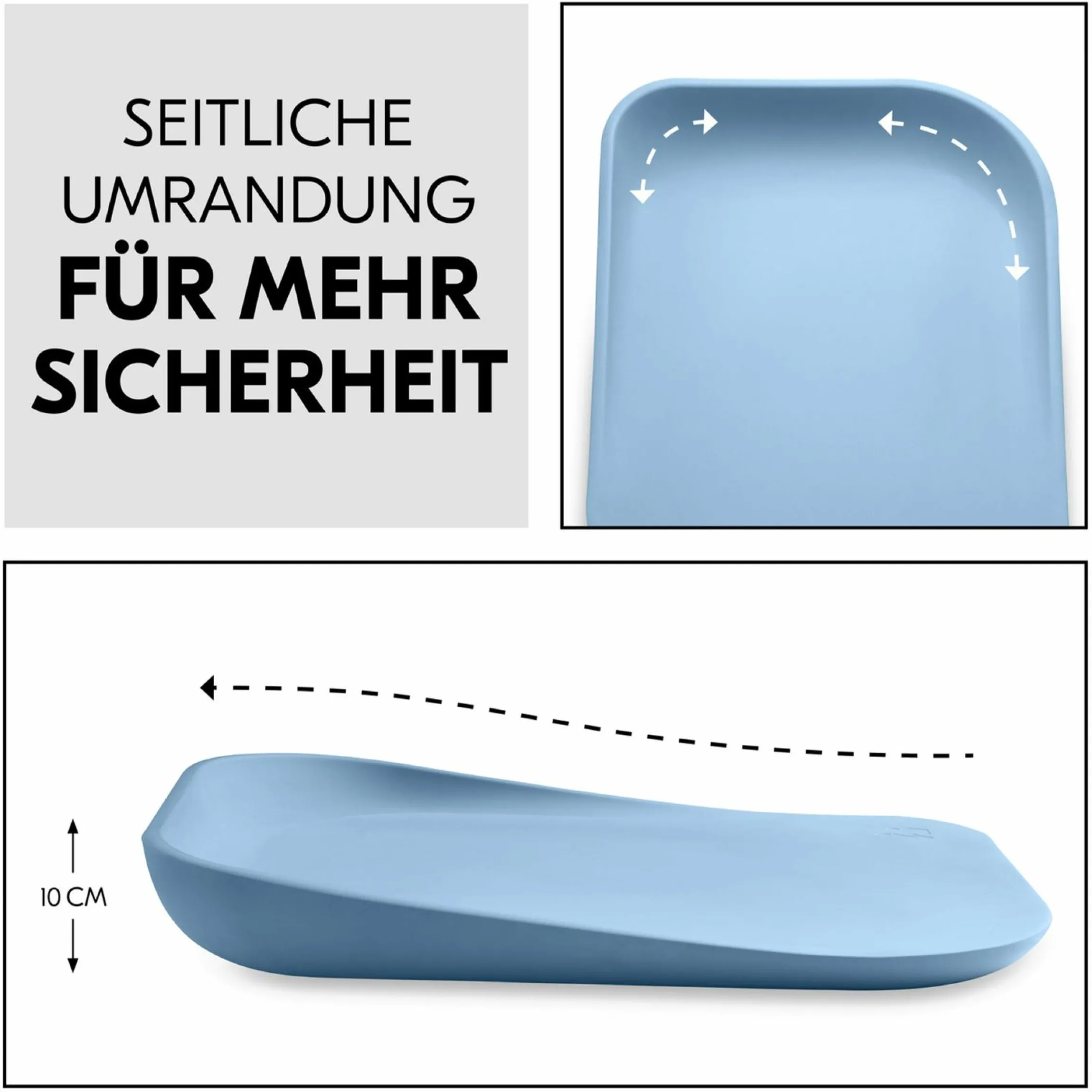 Wickelauflage Change N Clean rutschfest & abwaschbar - Light Blue