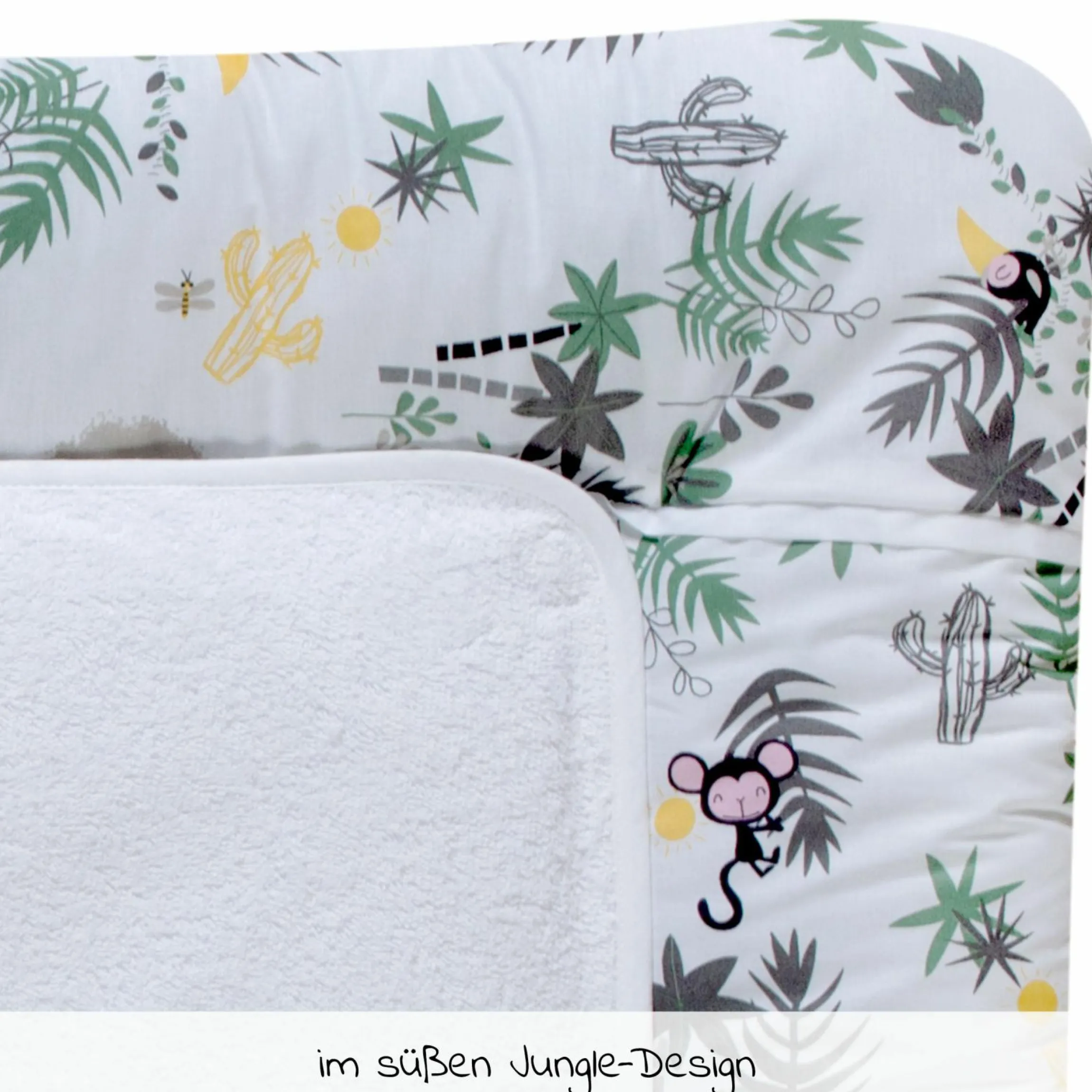 Wickelauflage mit Frottee-Bezug 75 x 80 cm - Jungle