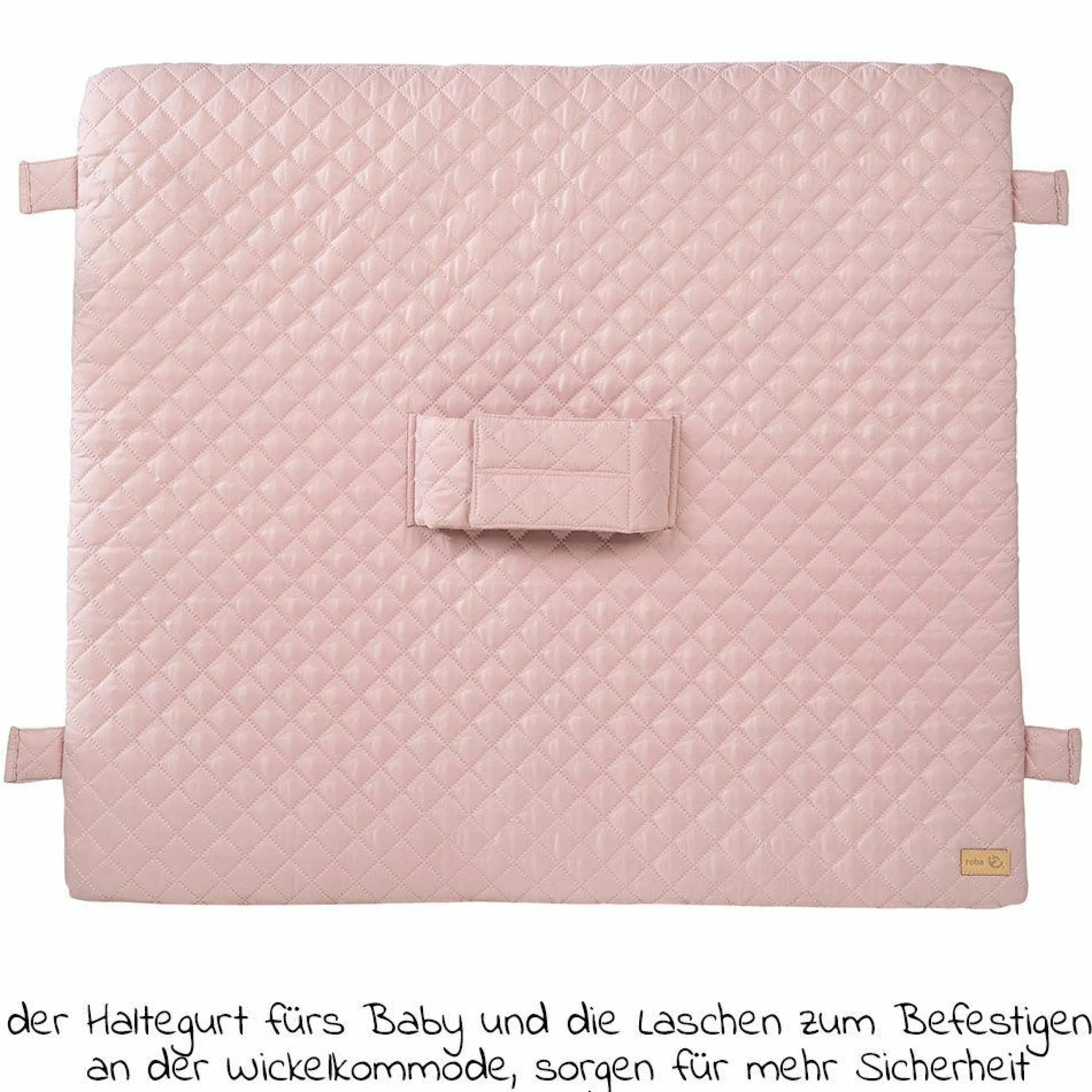 Wickelauflage mit Haltegurt 75 x 85 cm - Roba Style Lily - Rosa Mauve