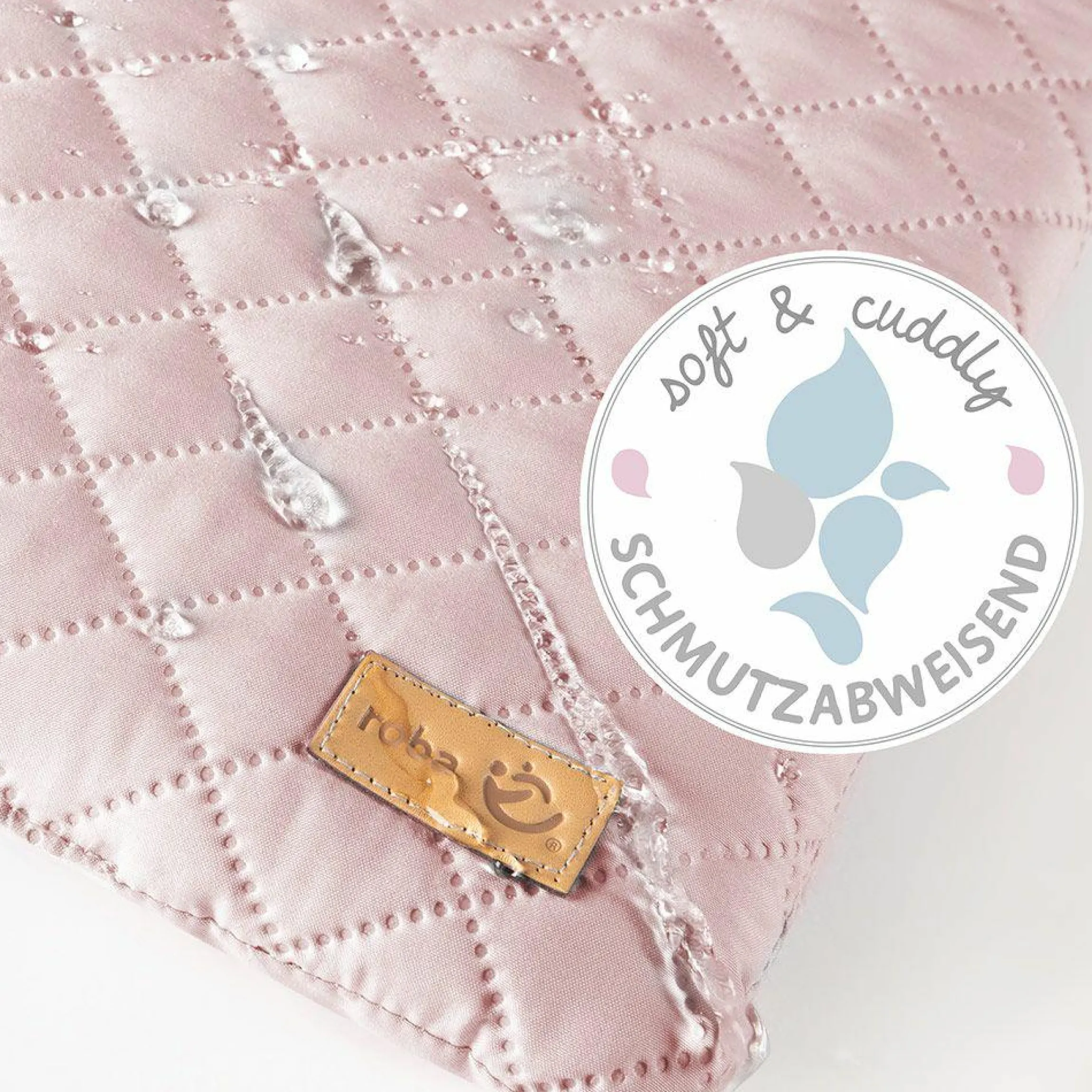 Wickelauflage mit Haltegurt 75 x 85 cm - Roba Style Lily - Rosa Mauve