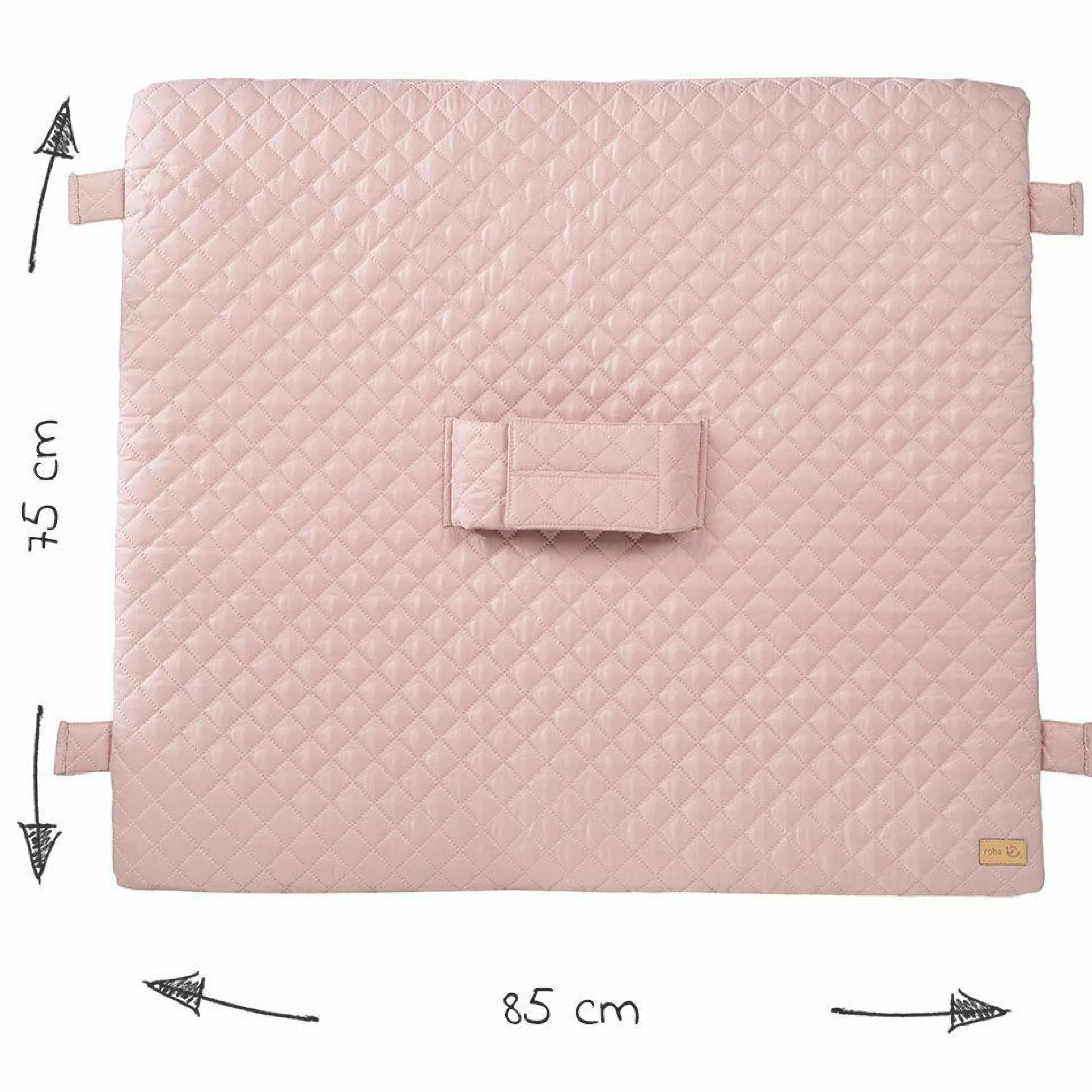 Wickelauflage mit Haltegurt 75 x 85 cm - Roba Style Lily - Rosa Mauve