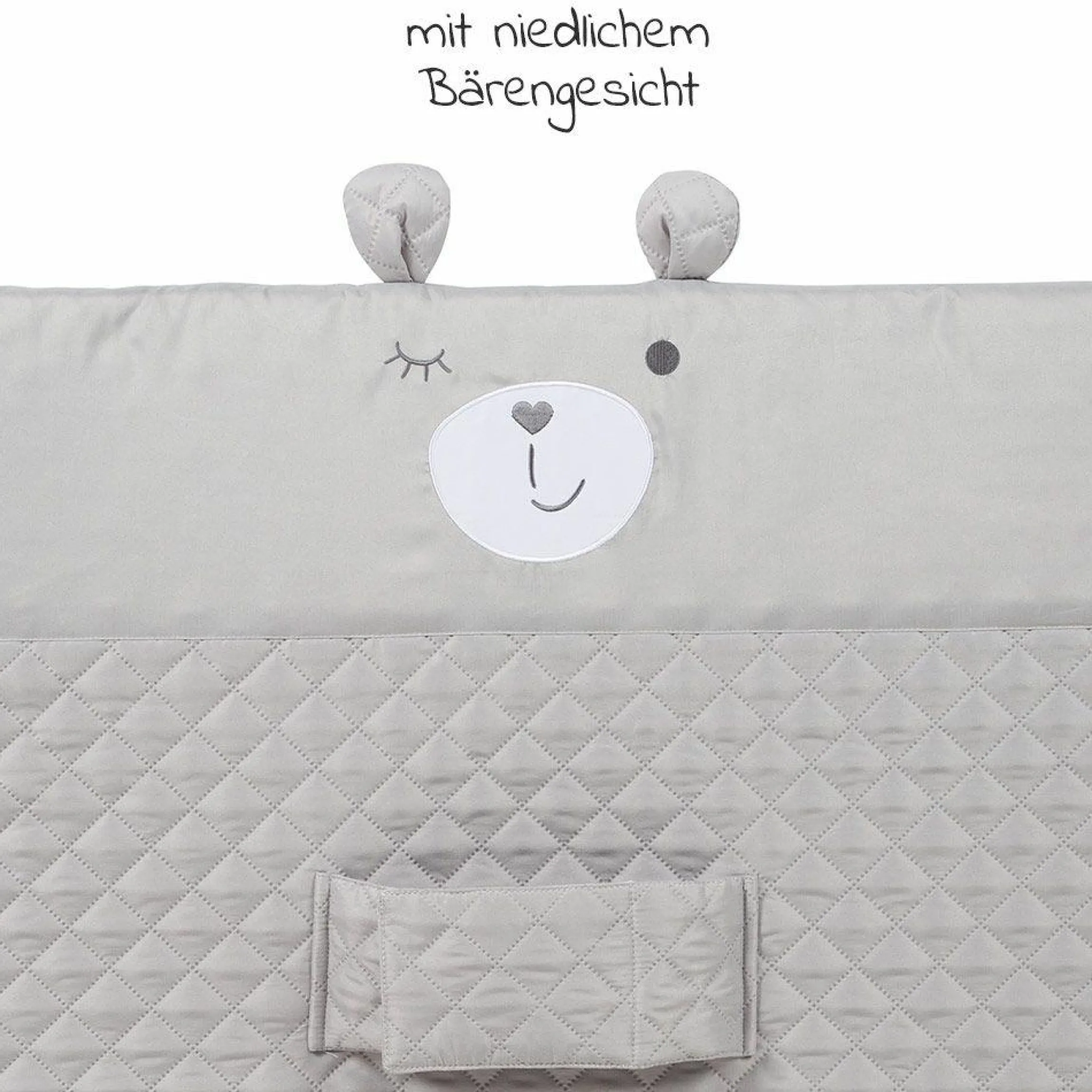 Wickelauflage mit Haltegurt 75 x 85 cm - Roba Style Sammy - Silbergrau