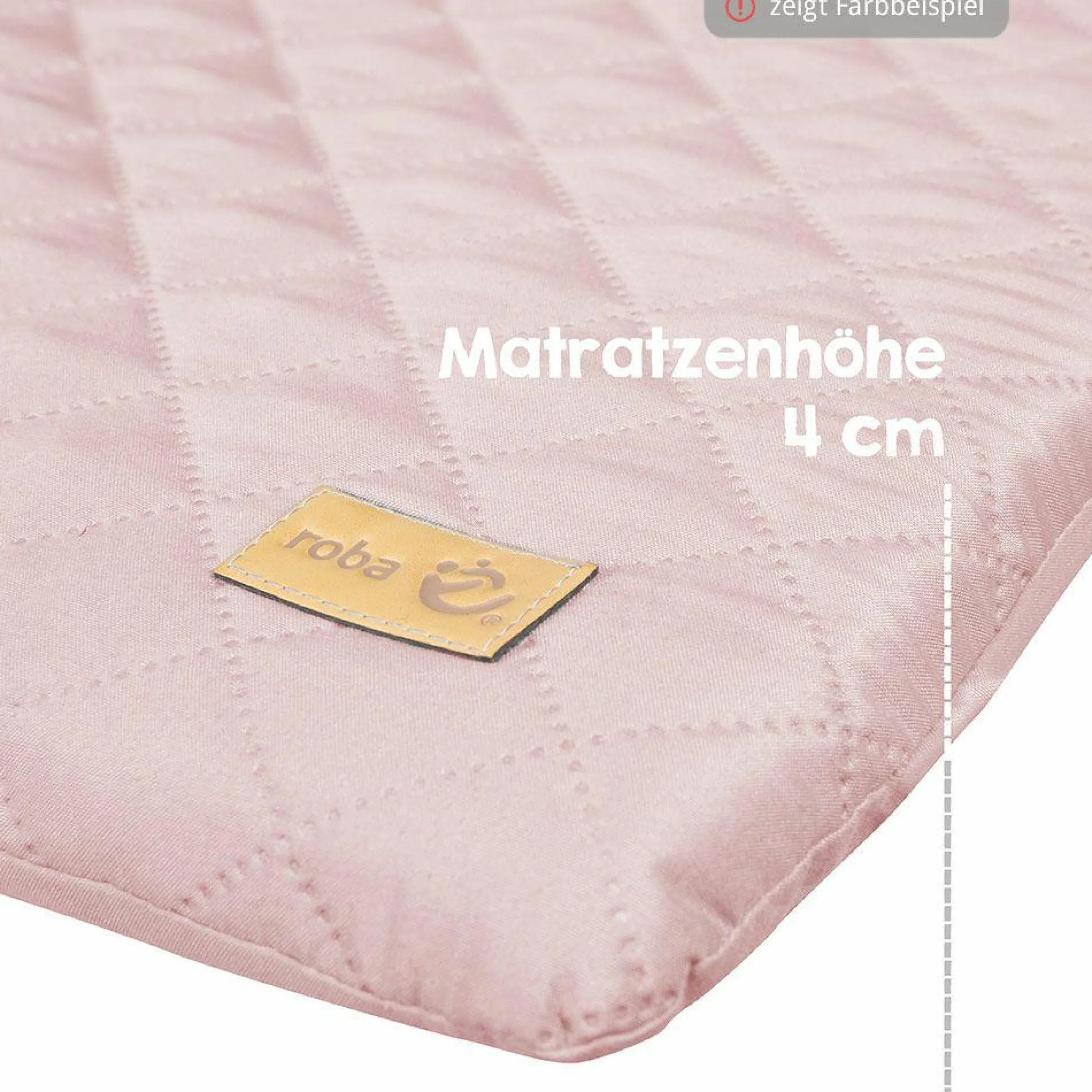 Wickelauflage mit Haltegurt 75 x 85 cm - Roba Style Sammy - Silbergrau