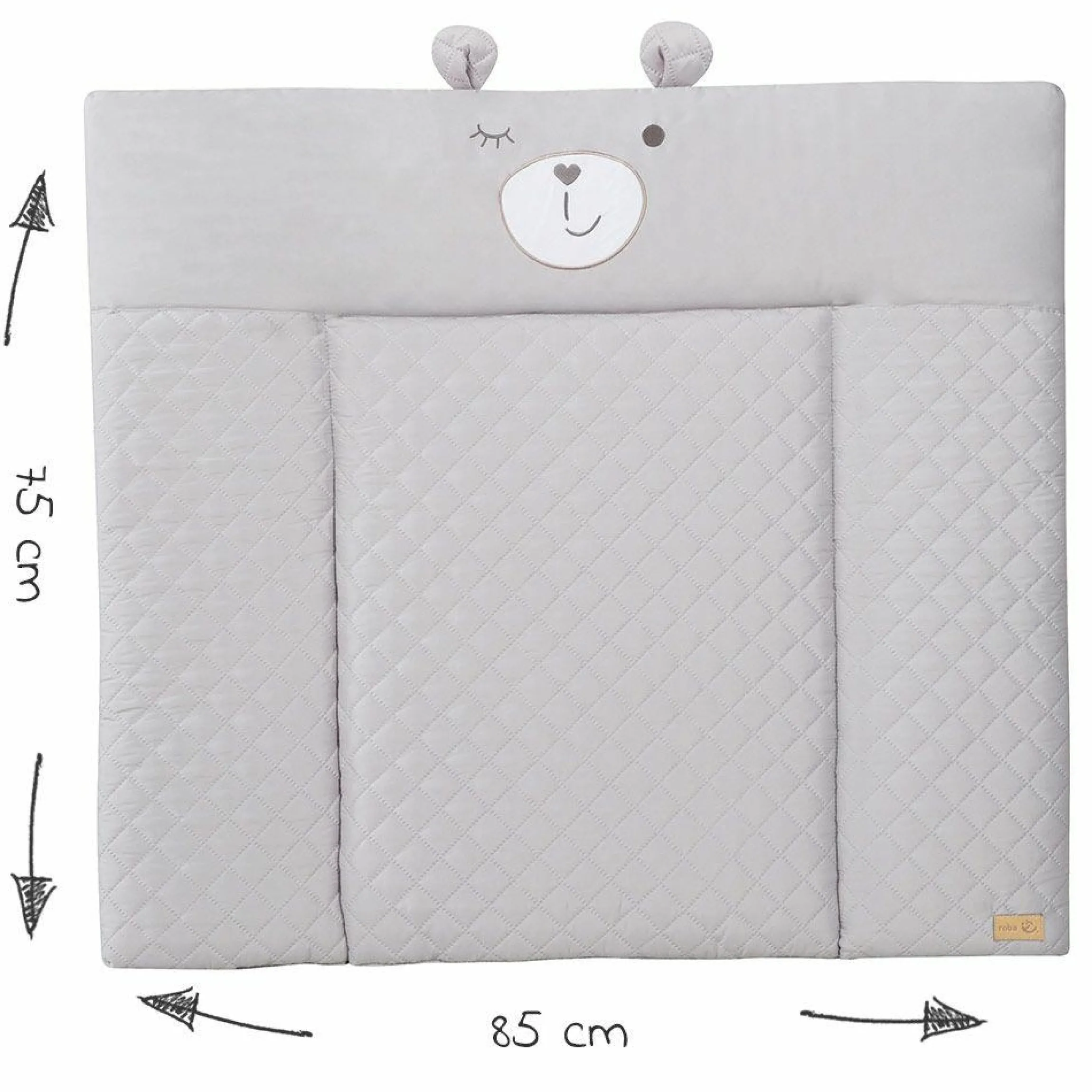 Wickelauflage Soft 75 x 85 cm - Roba Style Sammy - Silbergrau