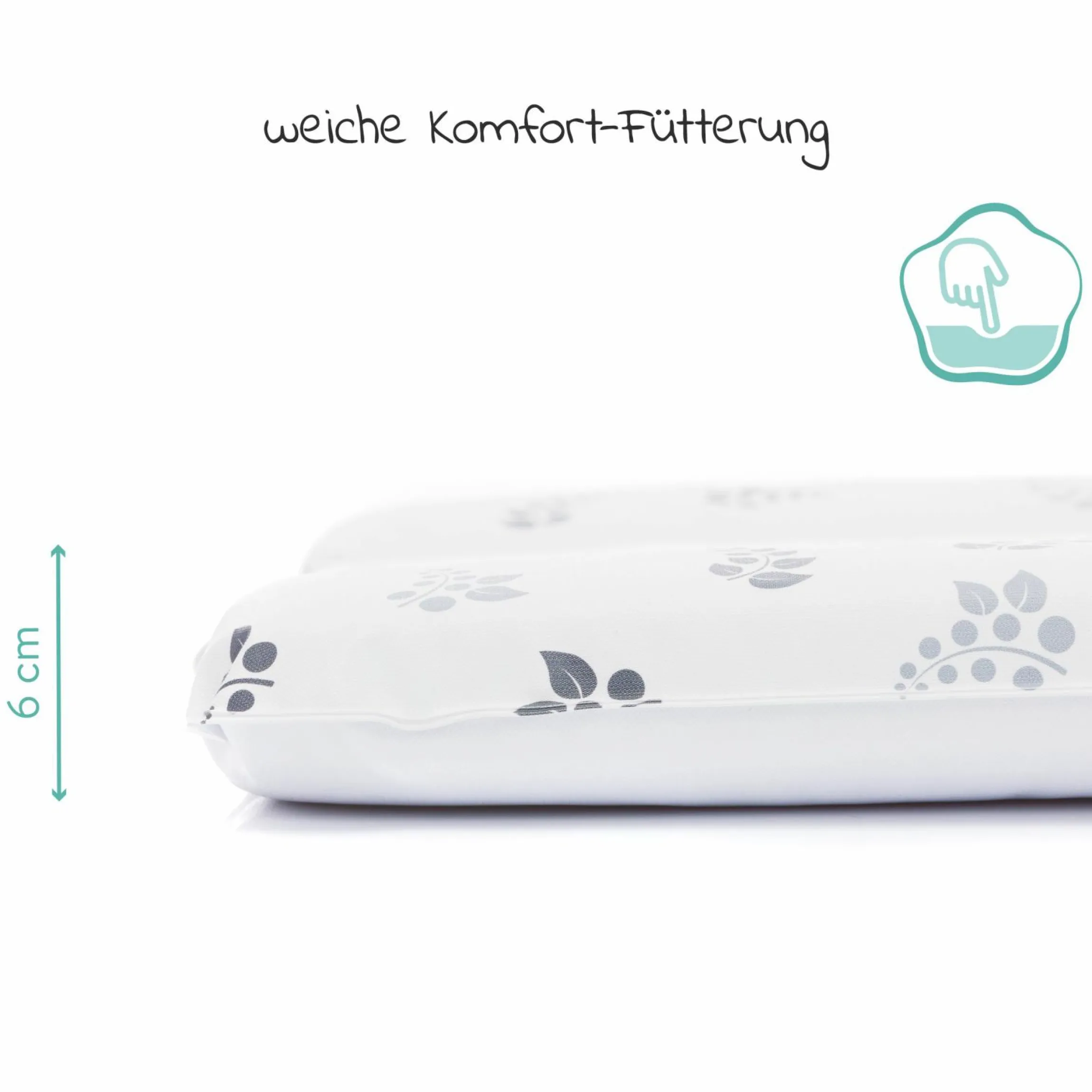 Wickelauflage Softy 75 x 85 cm - Giraffe - Weiß