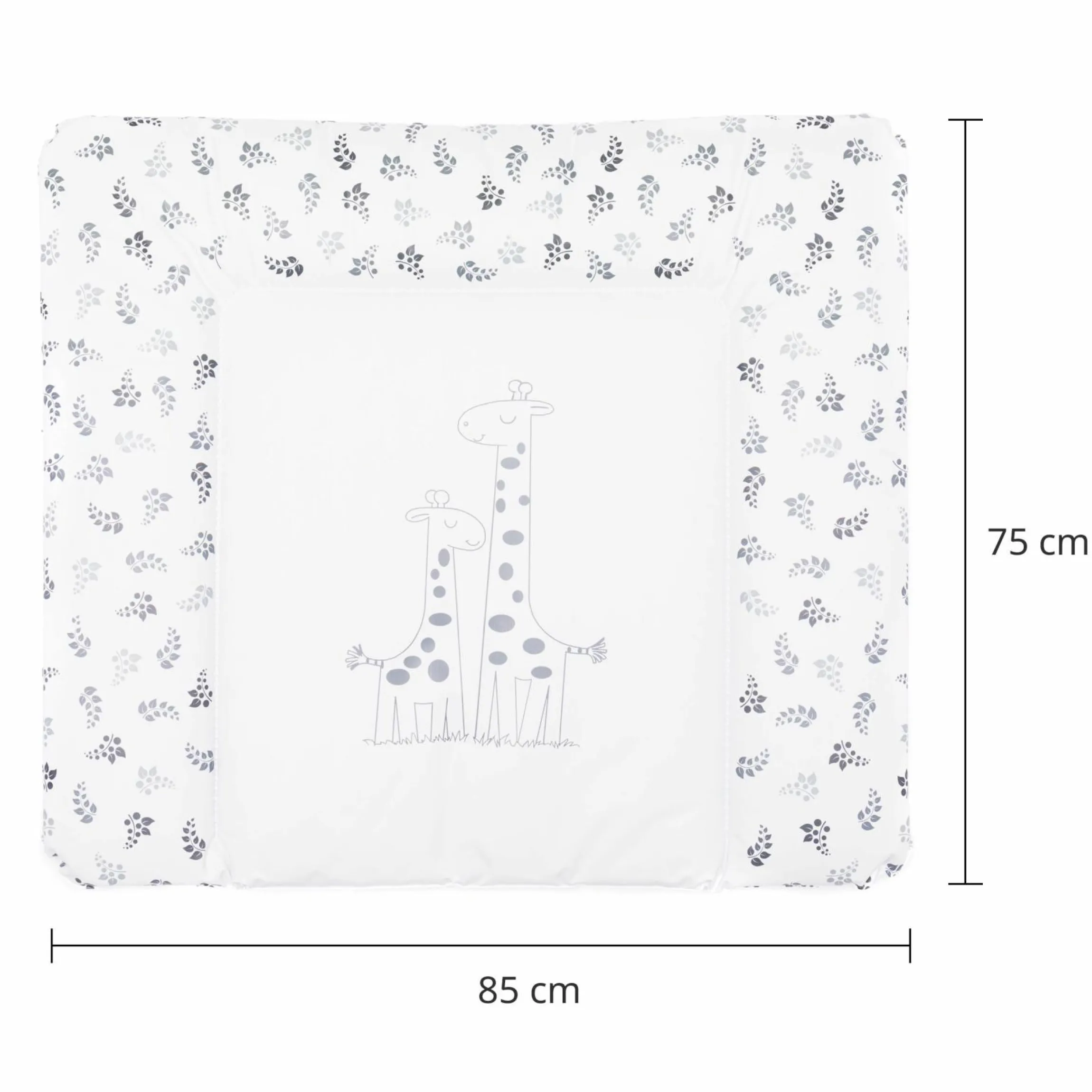 Wickelauflage Softy 75 x 85 cm - Giraffe - Weiß