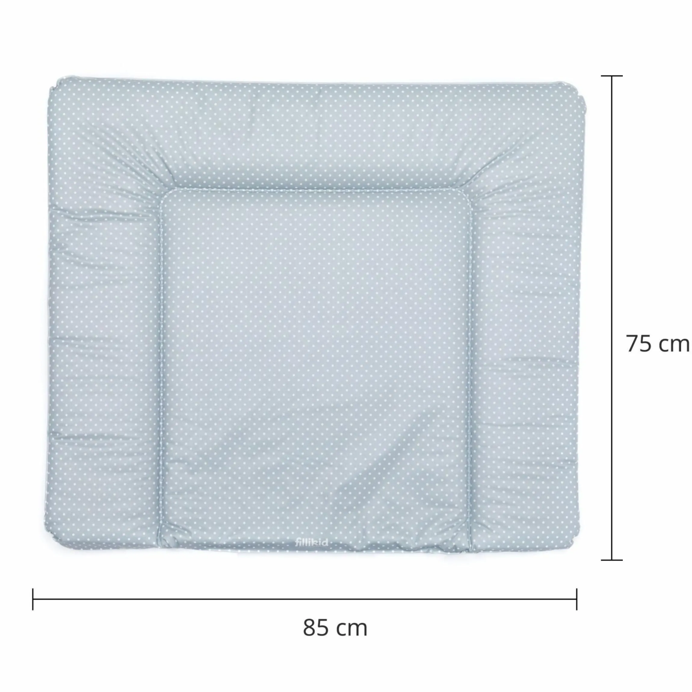 Wickelauflage Softy 75 x 85 cm - kleine Punkte Exklusiv - Grau