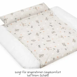 Wickelauflagenbezug mit Kopfschutz Loop Comfy Jersey - Savanne Beige