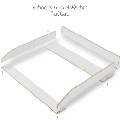 Wickelaufsatz für IKEA Hemnes Kommoden - Weiß