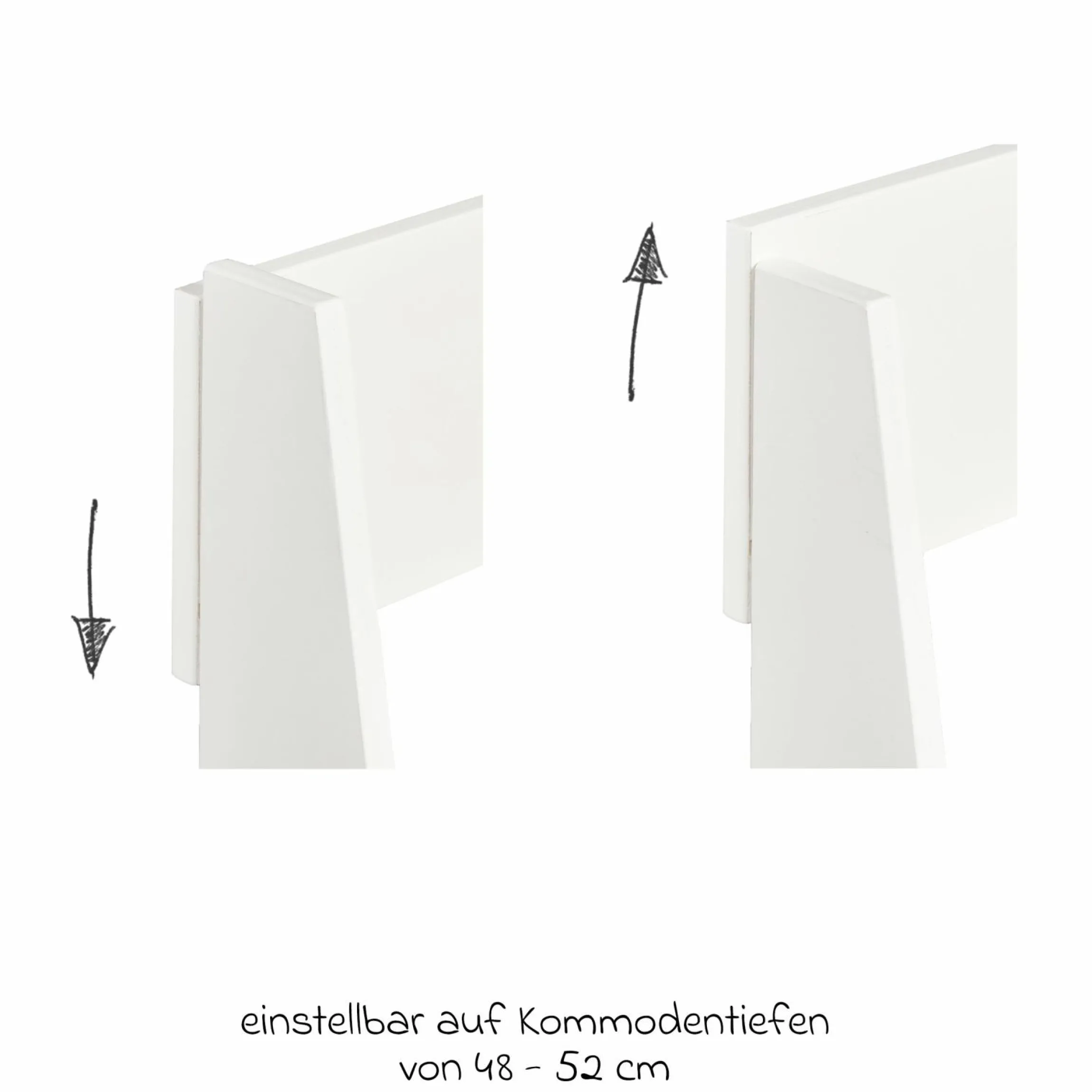 Wickelaufsatz für IKEA Kommode Hemnes - Weiß