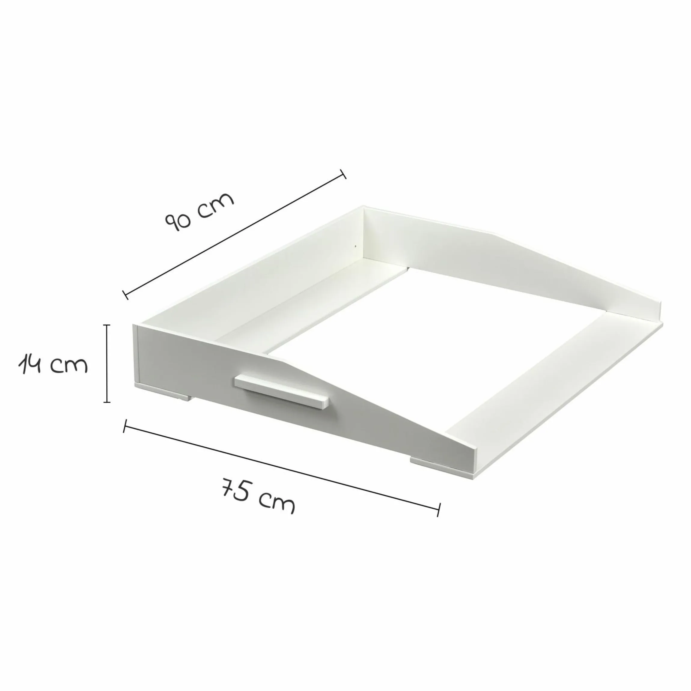 Wickelaufsatz für IKEA Kommode Hemnes - Weiß