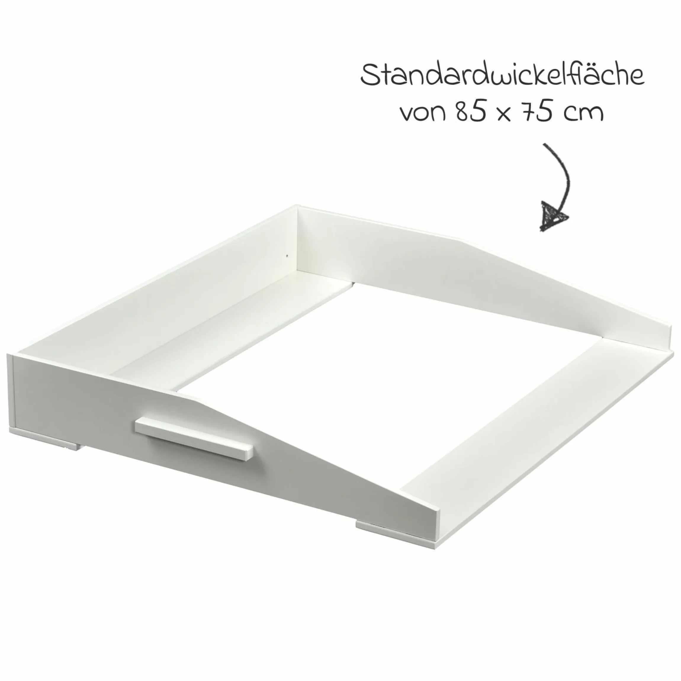 Wickelaufsatz für IKEA Kommode Hemnes - Weiß