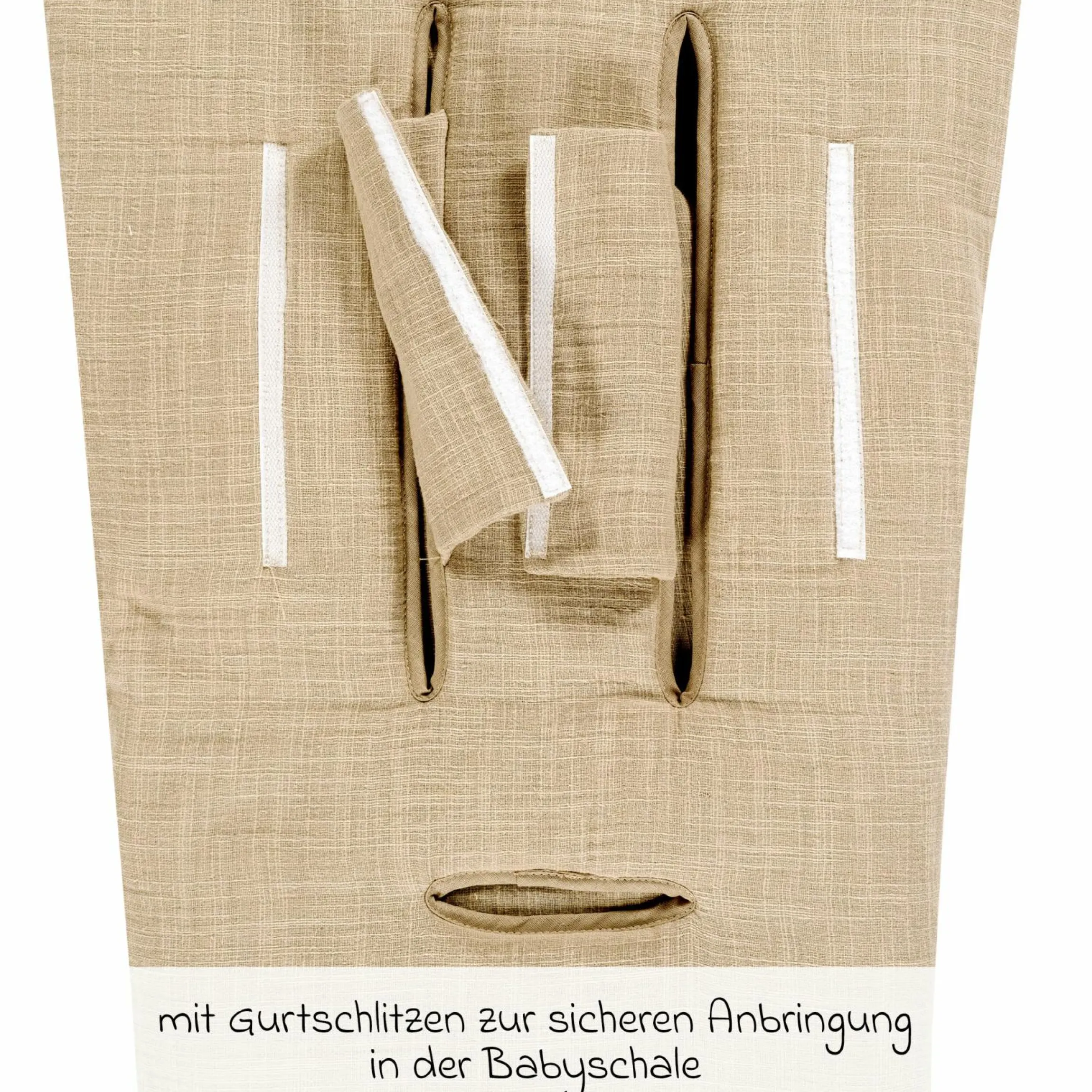 Wickeldecke / Einschlagdecke für Babyschale 110 x 110 cm - Slub Muslin