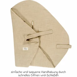 Wickeldecke / Einschlagdecke für Babyschale 110 x 110 cm - Slub Muslin