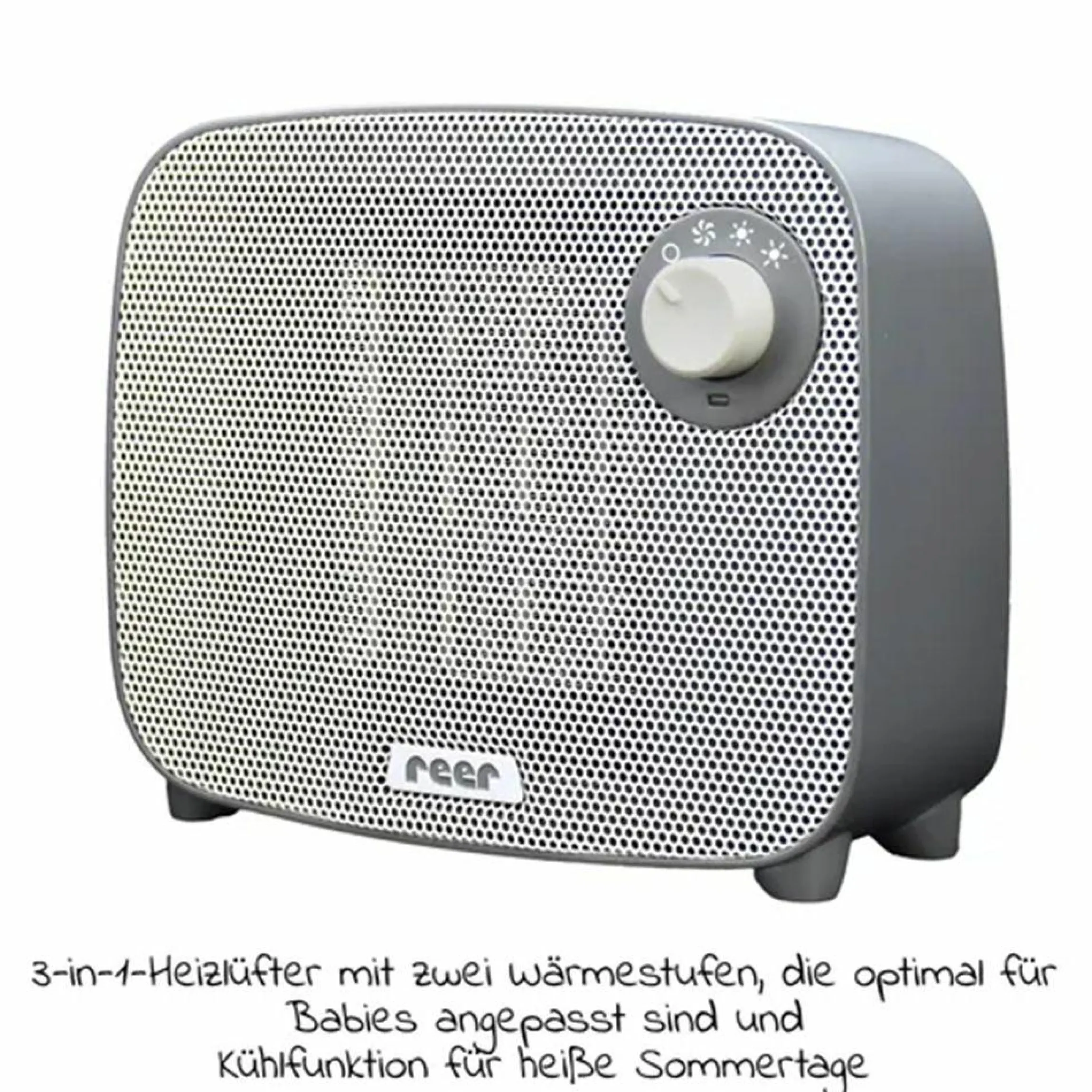 Wickelheizstrahler / Heizlüfter 3in1 FeelWell Air - mit Kühlfunktion - Grau Weiß