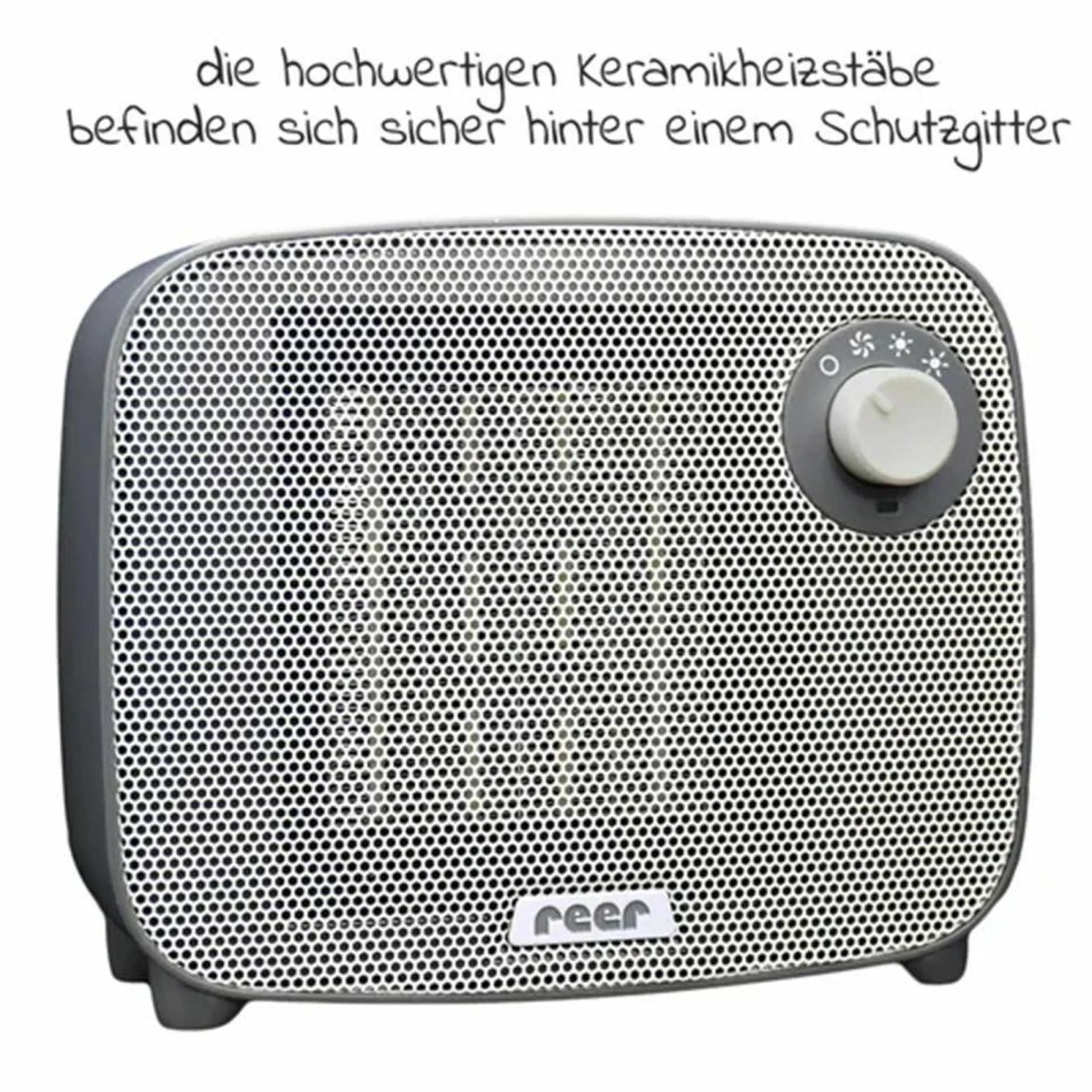 Wickelheizstrahler / Heizlüfter 3in1 FeelWell Air - mit Kühlfunktion - Grau Weiß