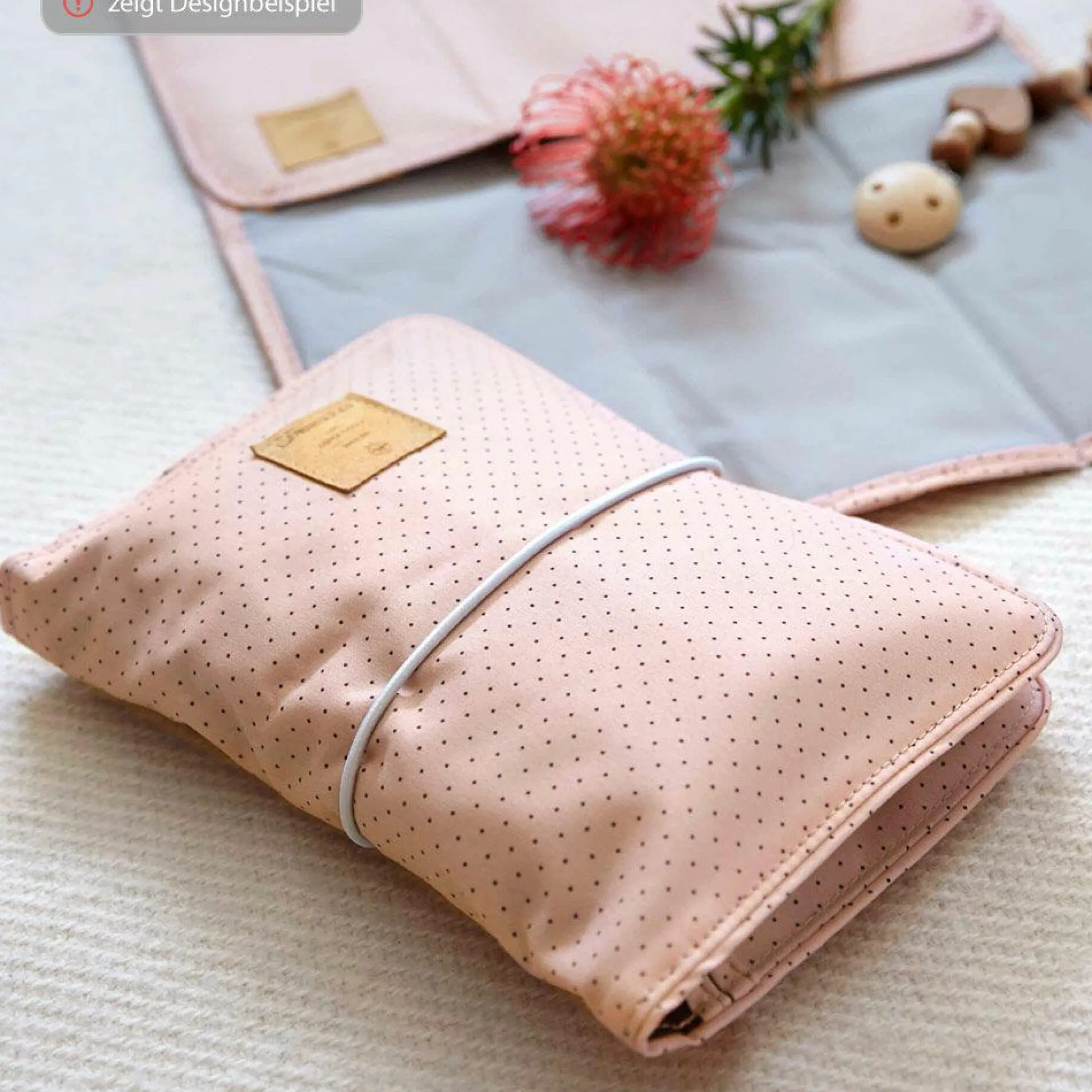 Wickel-Kit für Unterwegs Casual Changing Pouch - Floral Mint